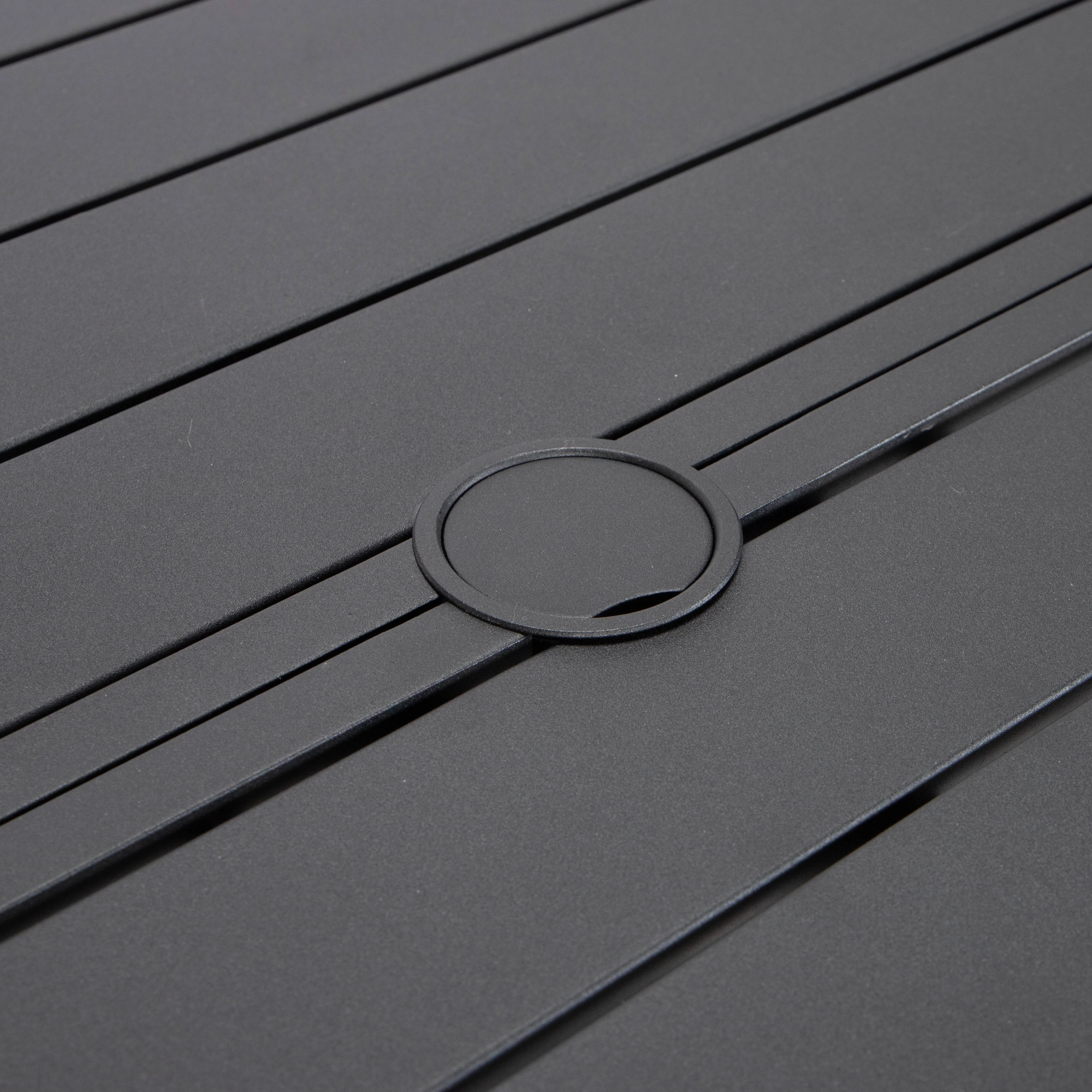 Chelsea 5-Piece Patio Dining Set with 48" Round Aluminum Dining Table and 4 Dining Armchair in Black