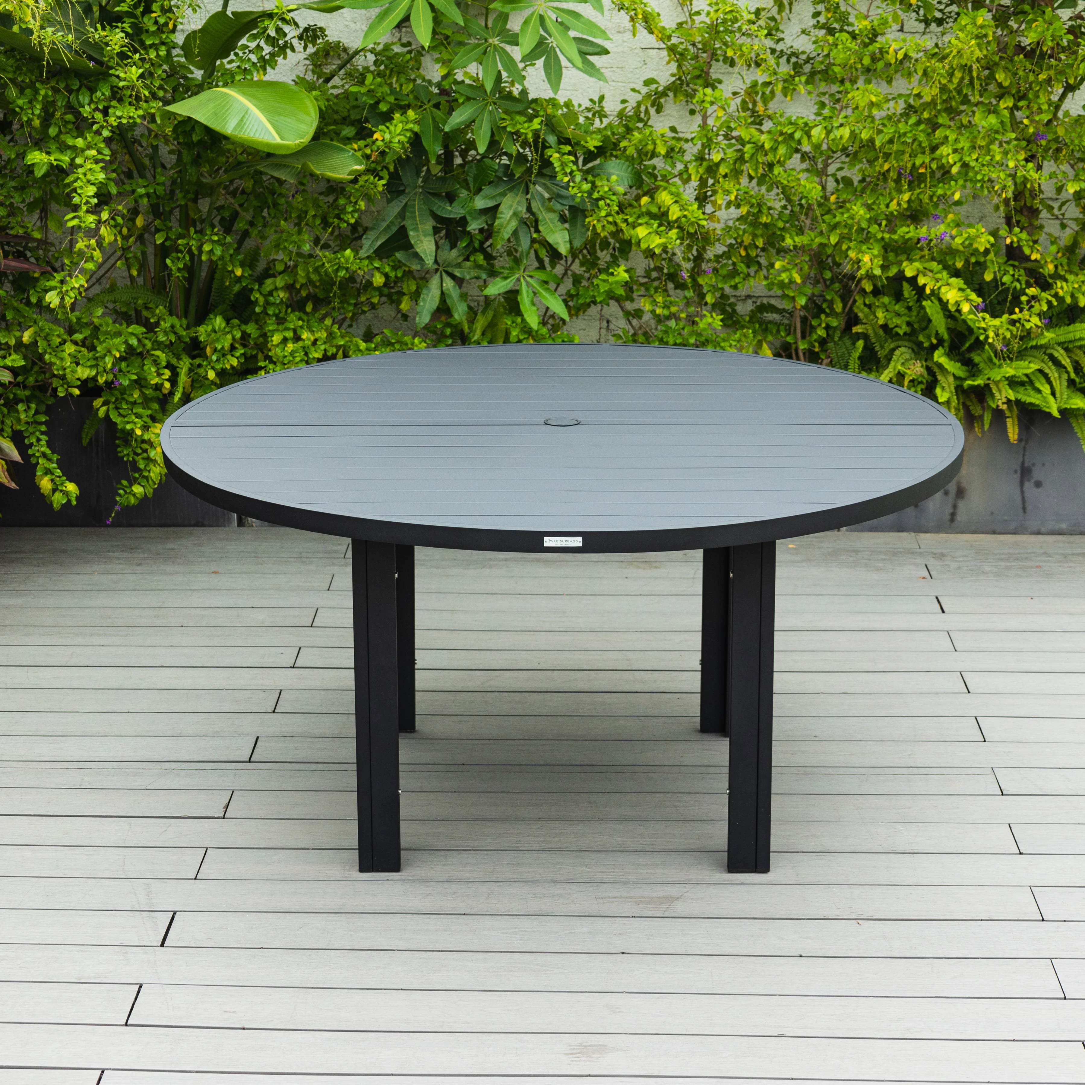 Chelsea 7-Piece Patio Dining Set with 60" Round Aluminum Dining Table and 6 Dining Armchair in Cherry Red