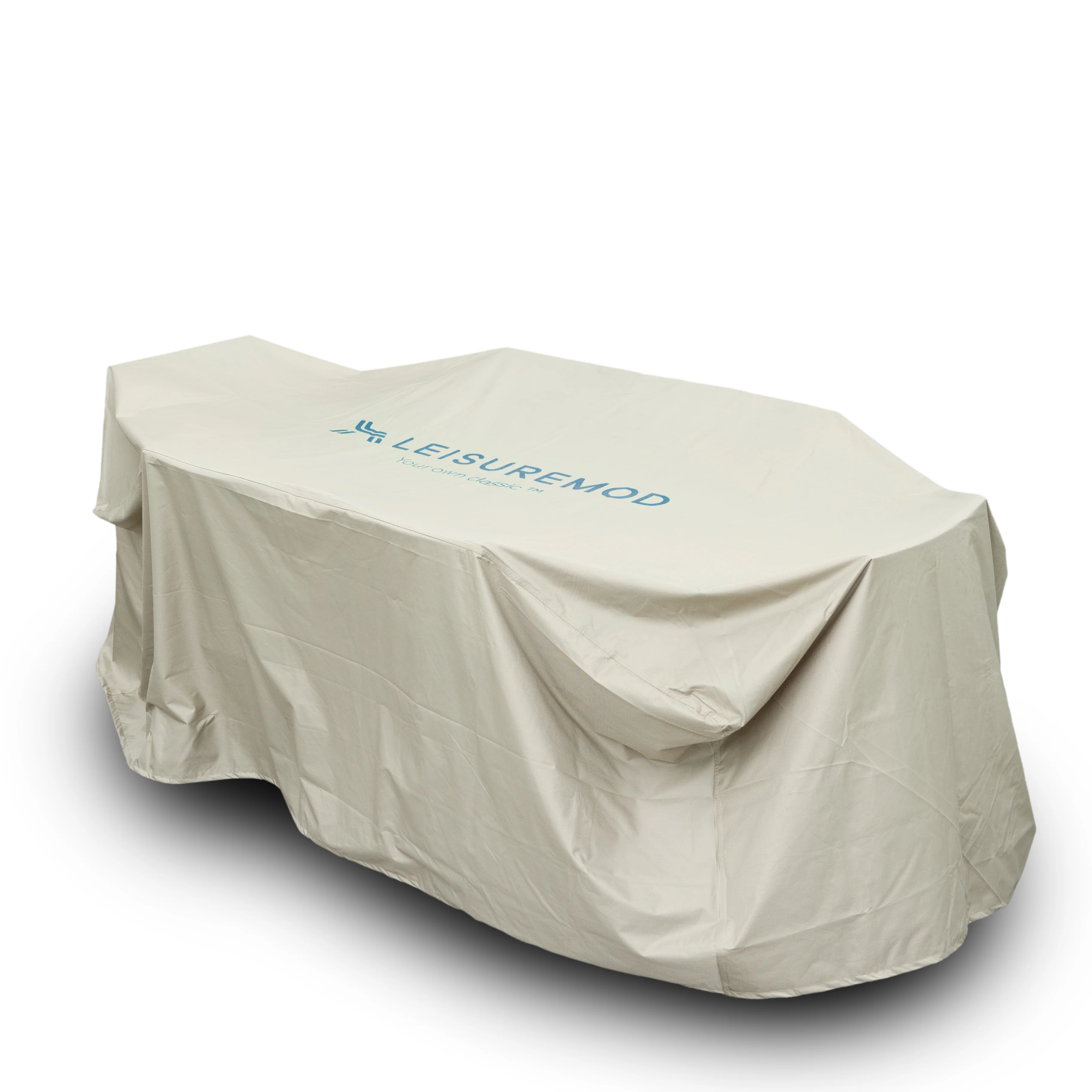 Mid-Century Modern Chelsea Rectangular Outdoor Rain Cover for 63" Patio Dining Table and Chairs Set in Brown