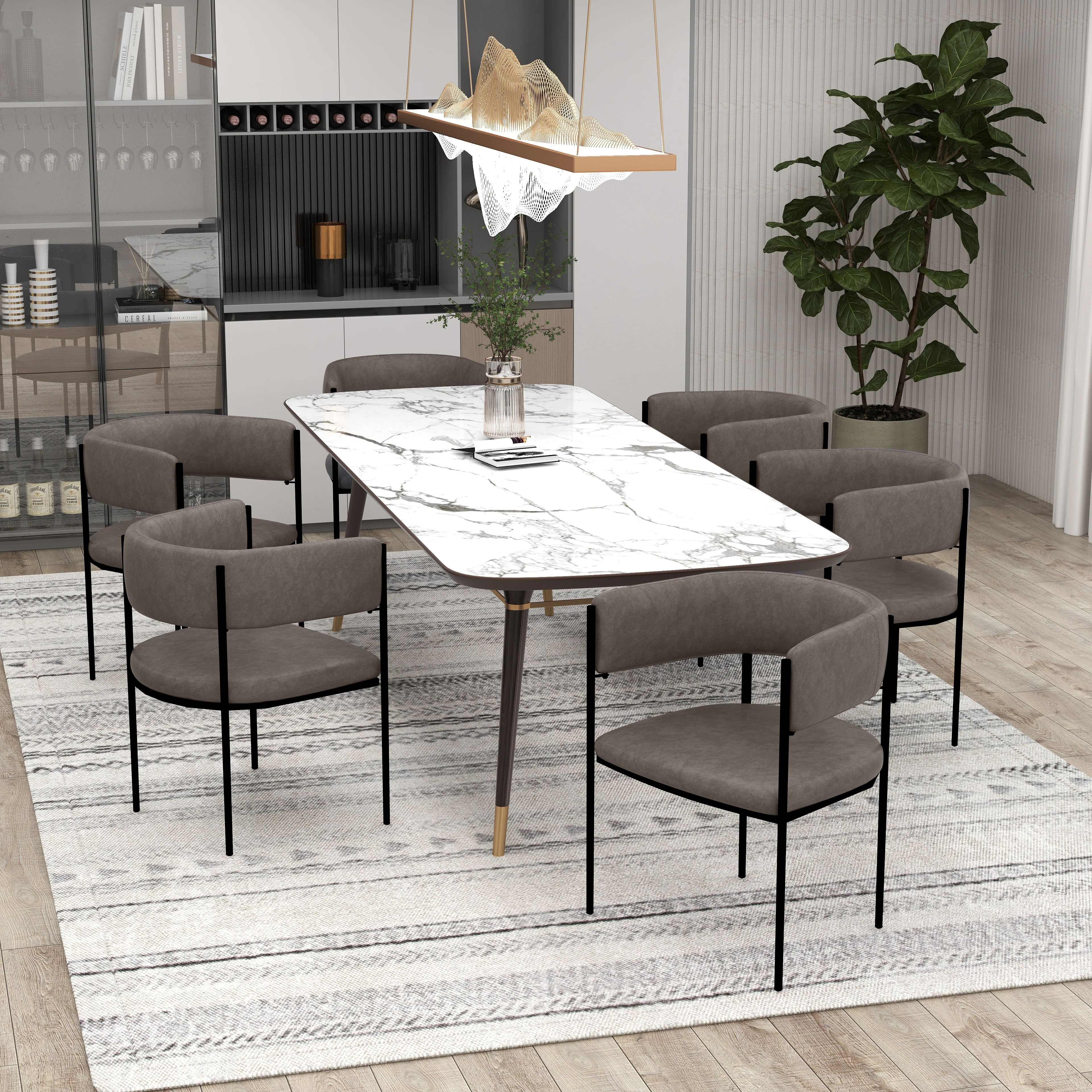 Cyril Collection Modern Chair in Charcoal