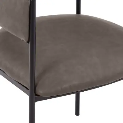 Cyril Collection Modern Chair in Charcoal Set of 2