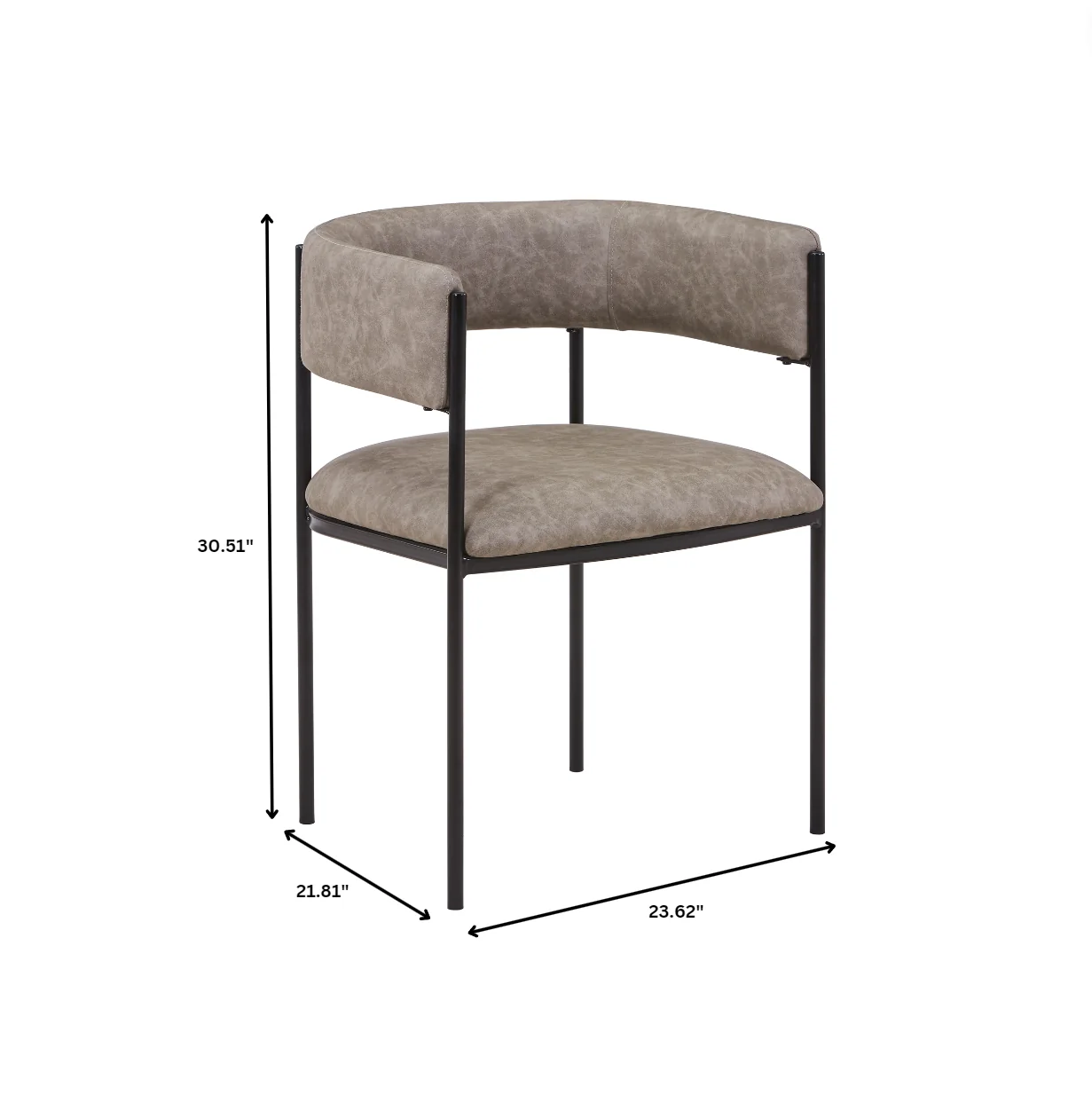 Cyril Collection Modern Chair in Aged Grey