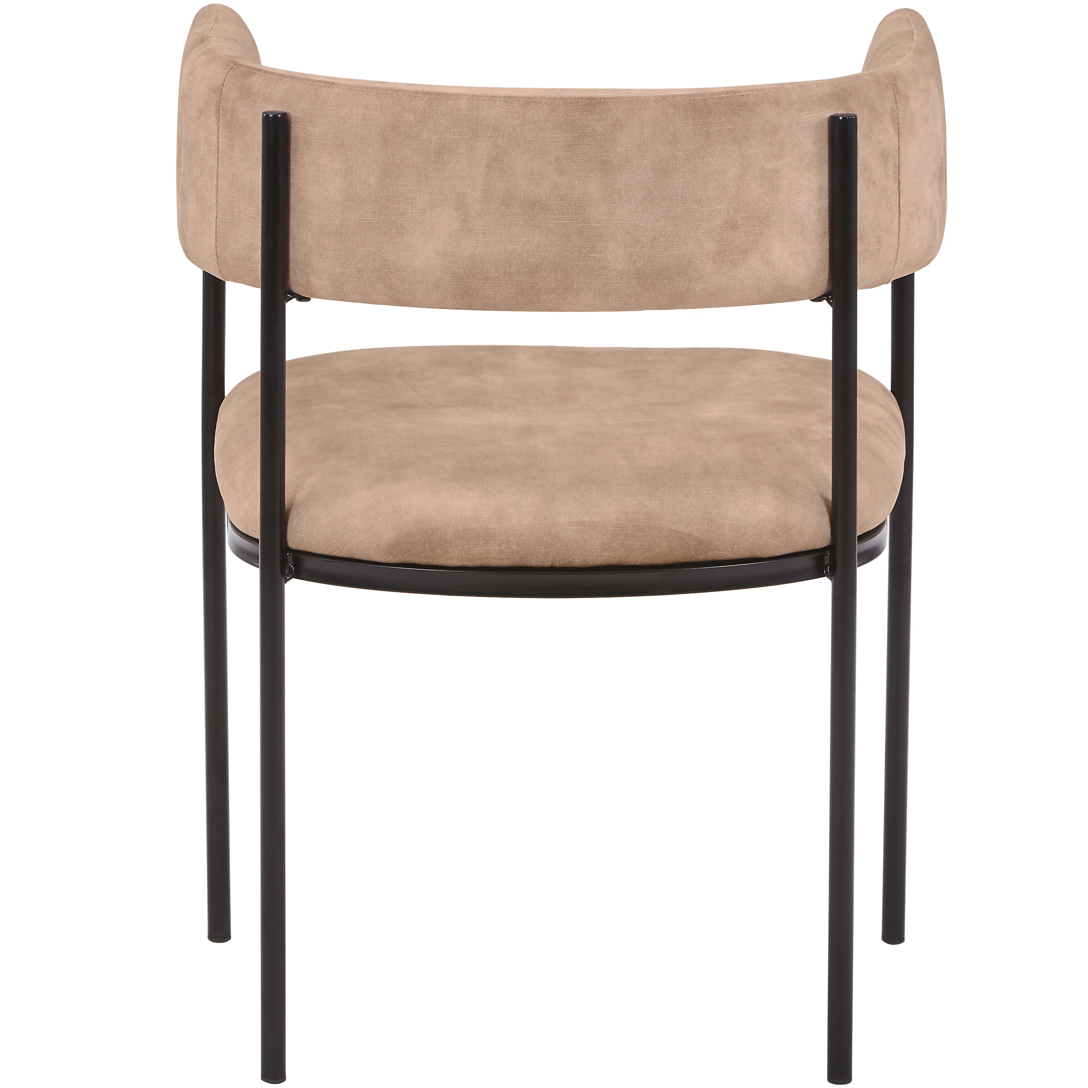 Cyril Collection Modern Chair in Light Brown Velvet