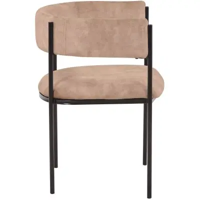 Cyril Collection Modern Chair in Light Brown Velvet Set of 2