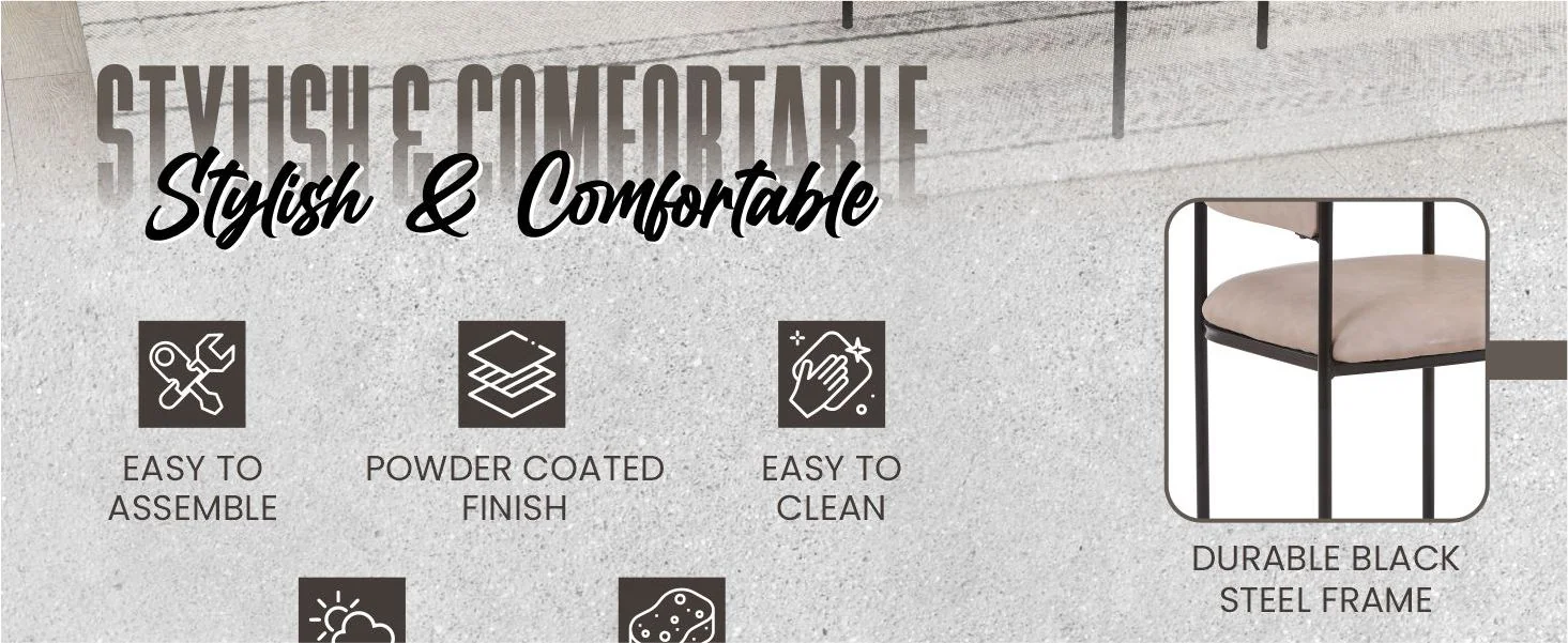 Cyril Collection Modern Chair in Taupe