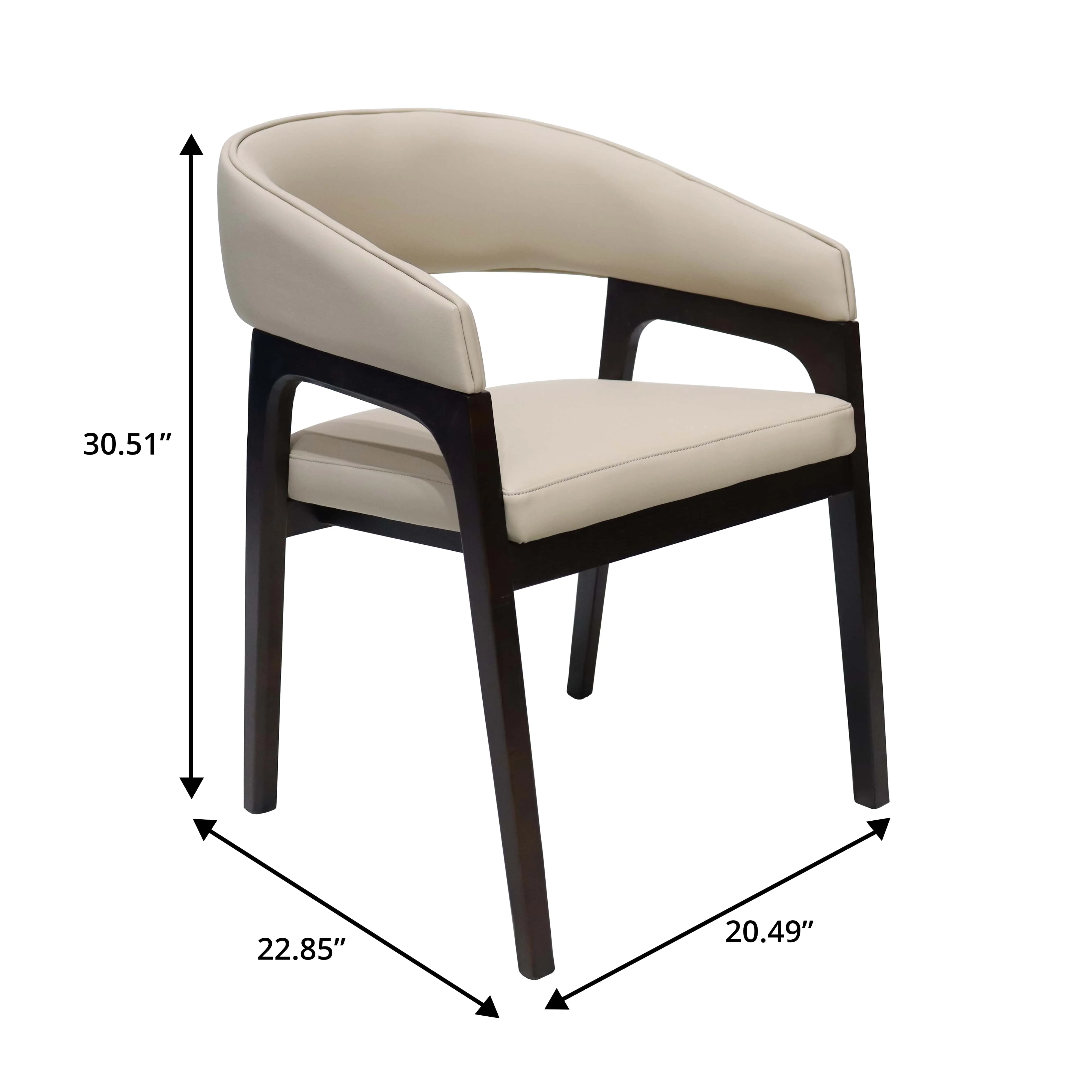 Cali Collection Modern Dining Chair in Beige - Set of 4