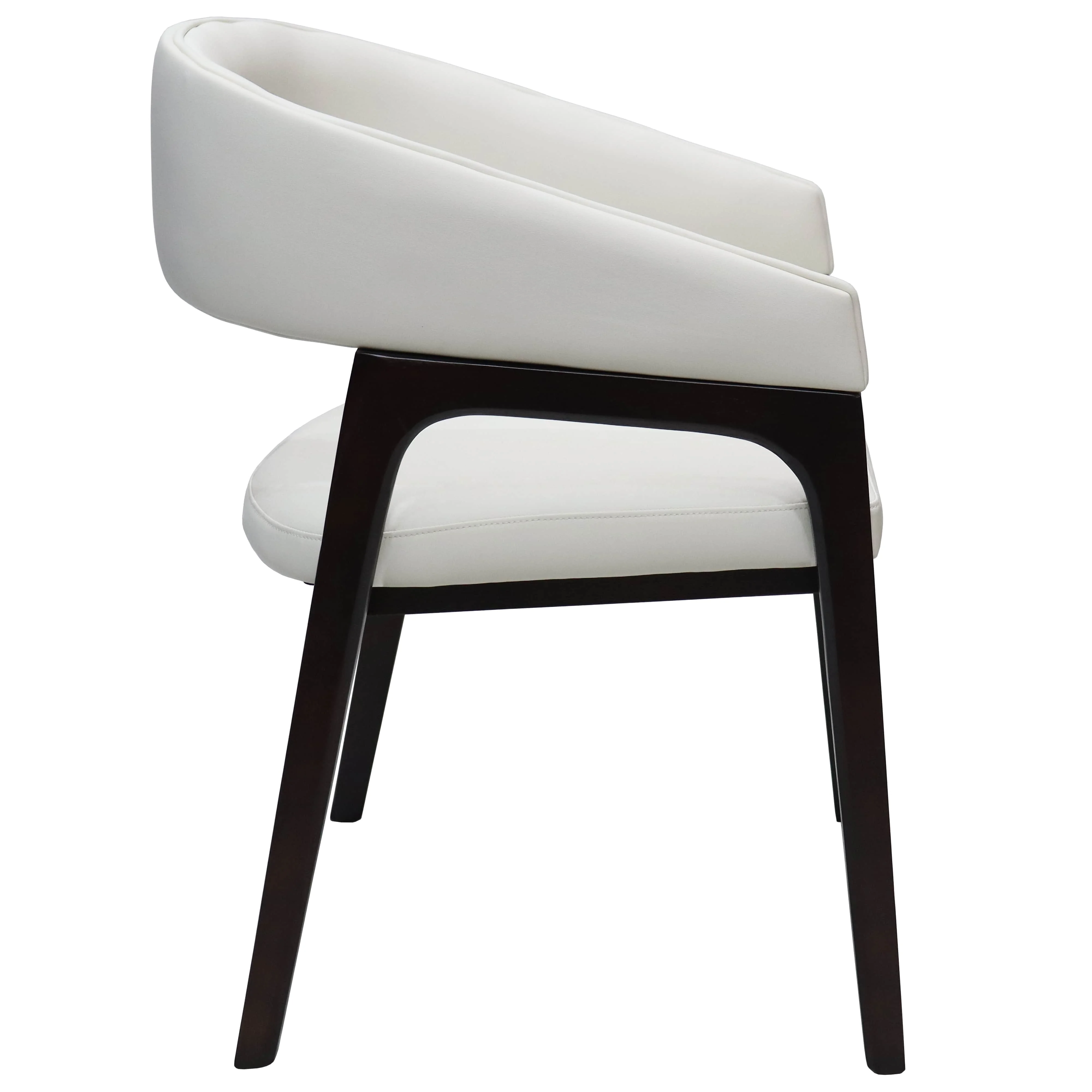 Cali Collection Modern Dining Chair in White - Set of 2