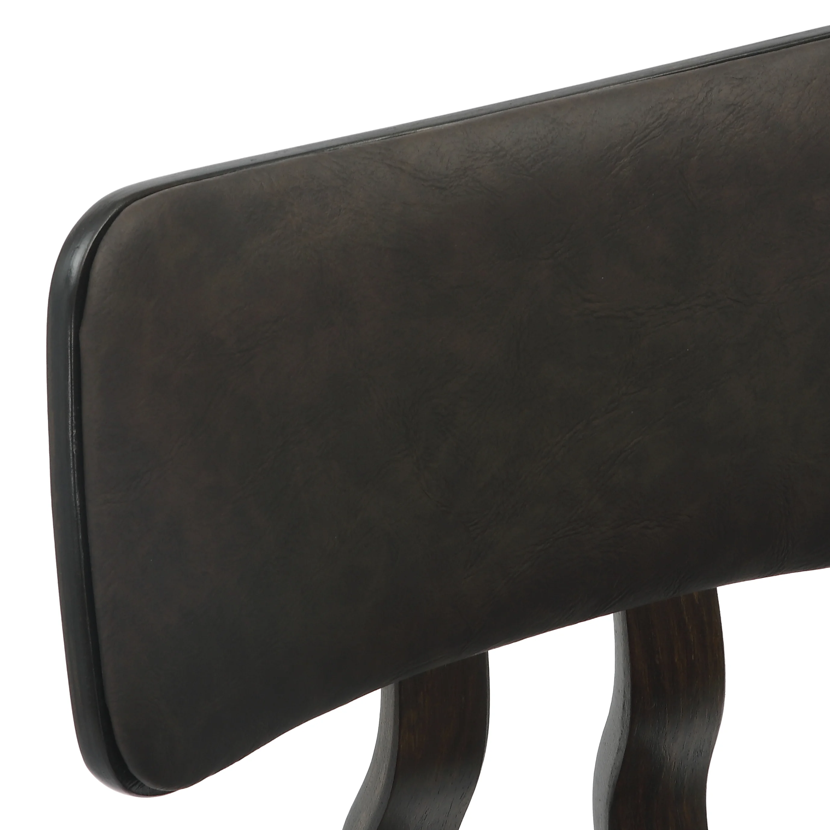 Modern Wooden Dining Chair, Dark Walnut Color Frame in Brown, Clivo Collection By LeisrueMod