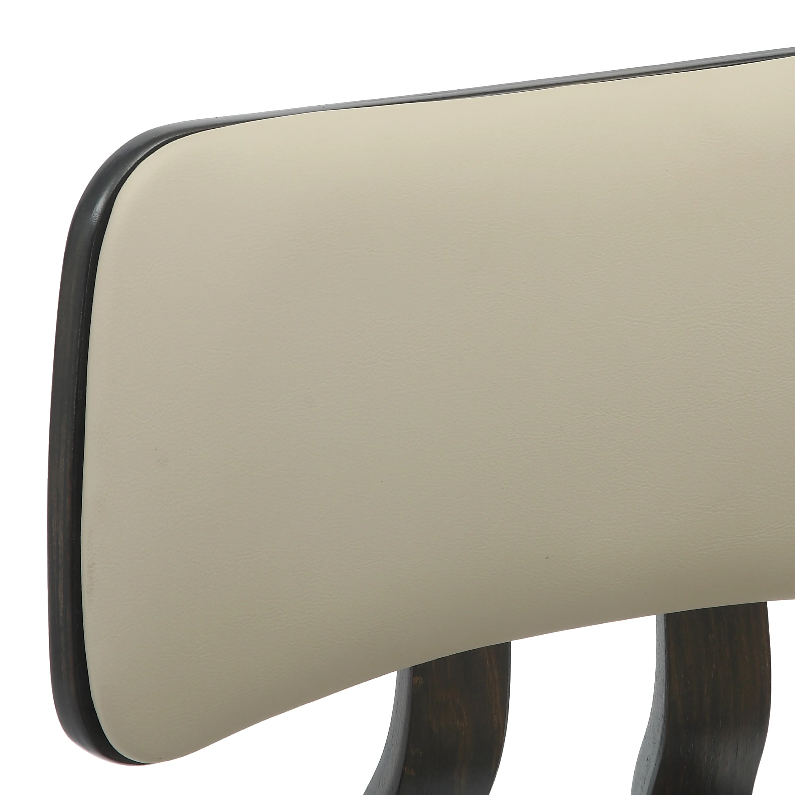 Modern Wooden Dining Chair, Dark Walnut Color Frame in Taupe, Clivo Collection By LeisrueMod