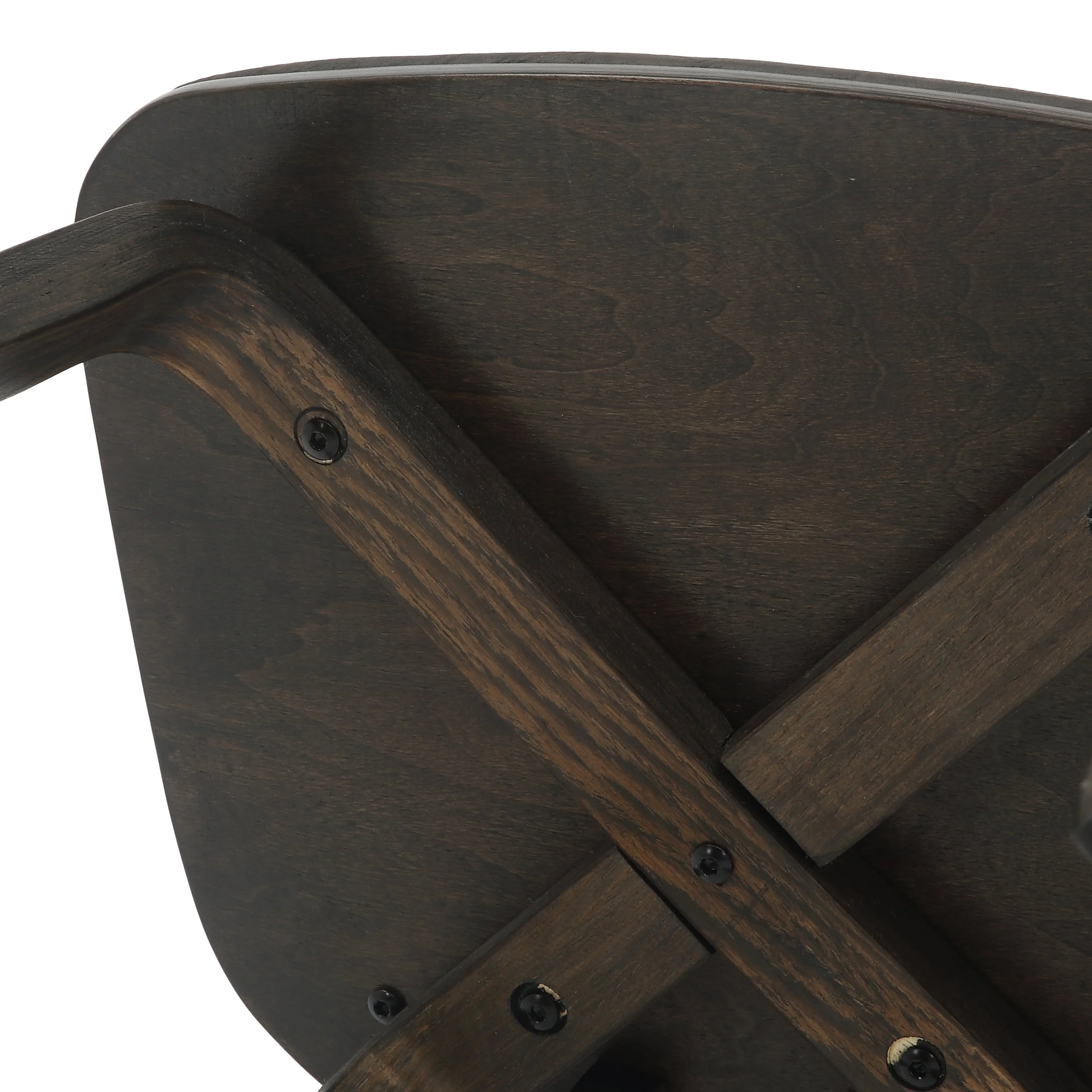 Modern Wooden Dining Chair, Dark Walnut Color Frame in Taupe, Clivo Collection By LeisrueMod