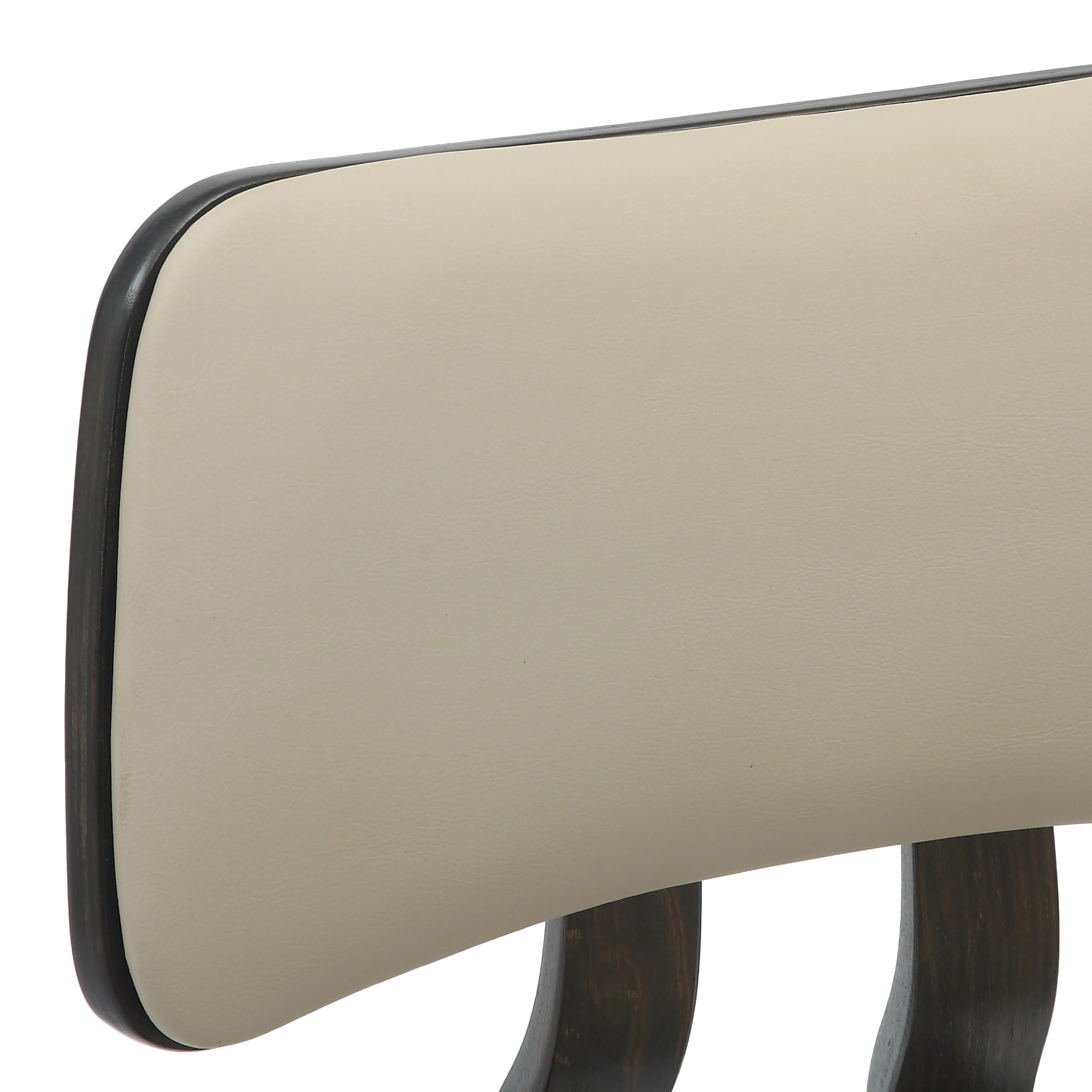 5-Piece Dining Set with Round Wooden Table in Natural Wood and 4 Leather Dining Chairs in Dark Walnut/Taupe