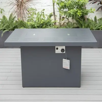Chelsea Patio Modern Aluminum Propane Fire Pit Table
