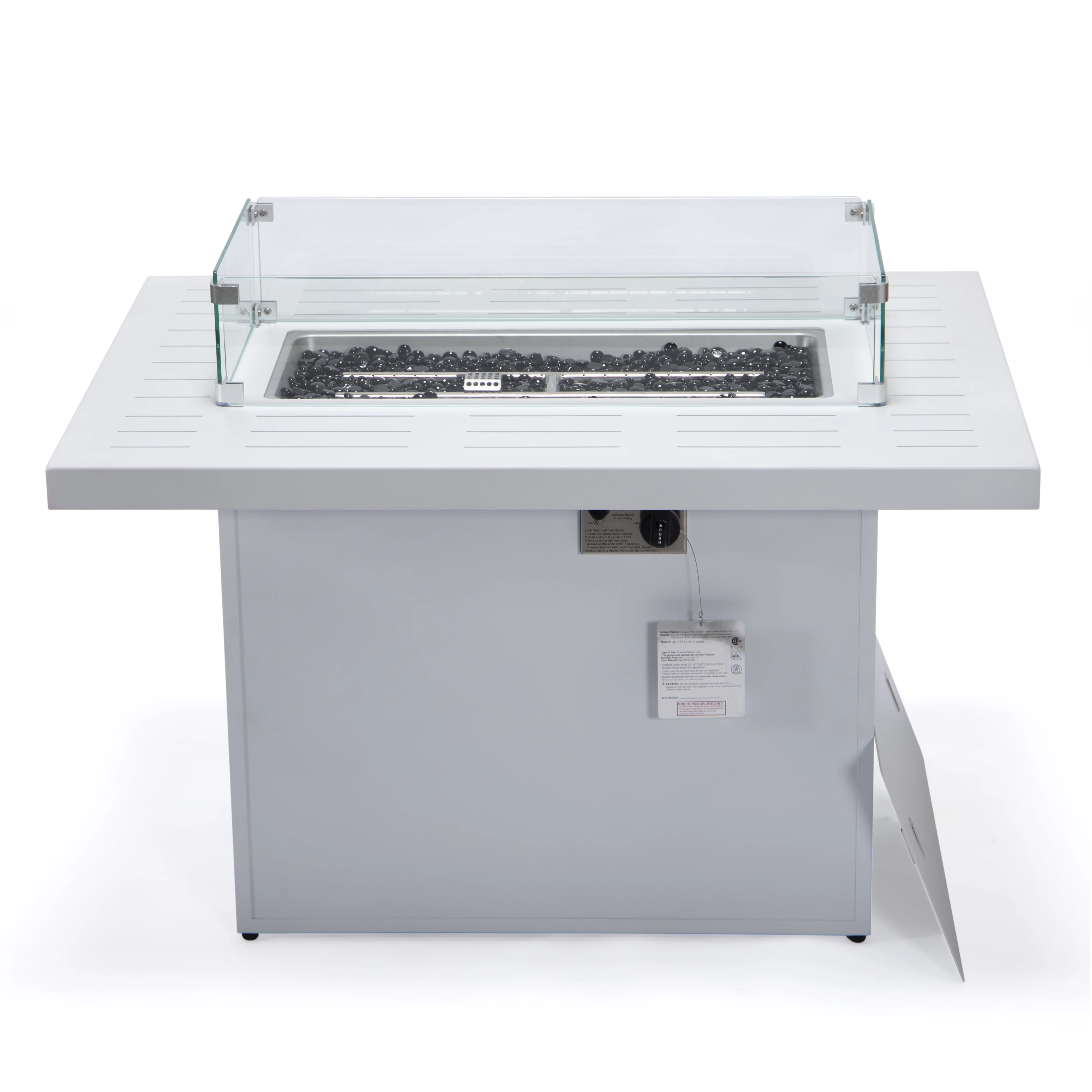 Chelsea Patio Modern Aluminum Propane Fire Pit Table