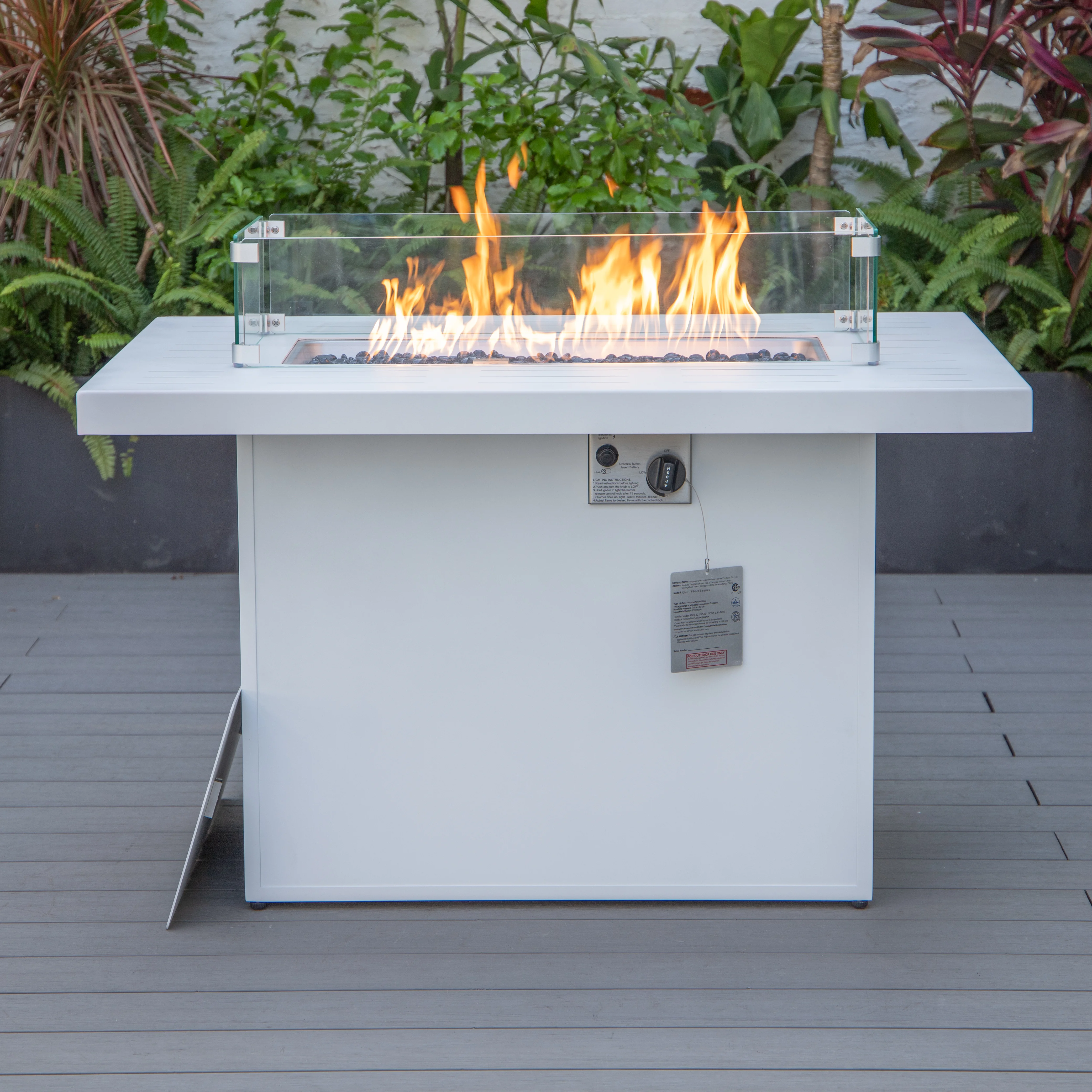 Chelsea Patio Modern Aluminum Propane Fire Pit Table