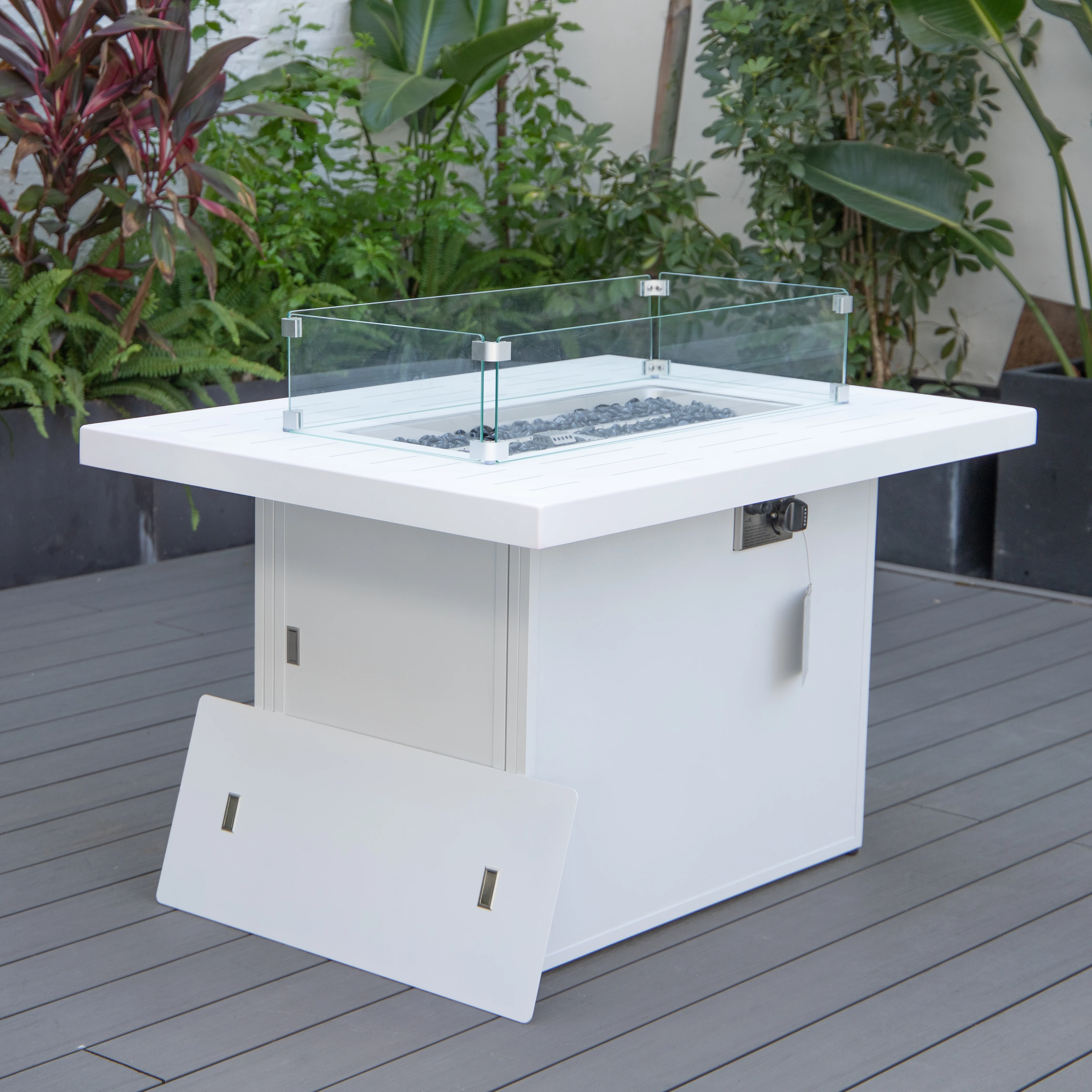 Chelsea Patio Modern Aluminum Propane Fire Pit Table