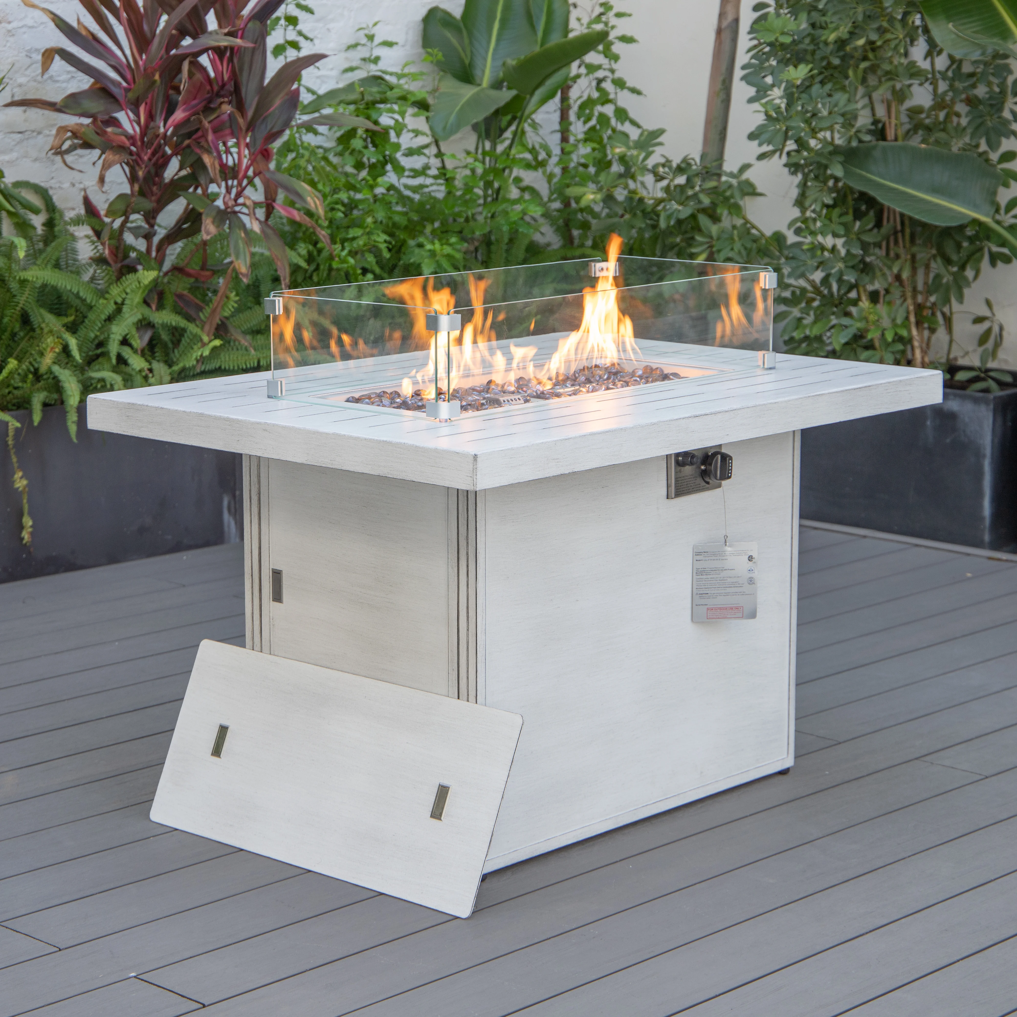 Chelsea Patio Modern Aluminum Propane Fire Pit Table