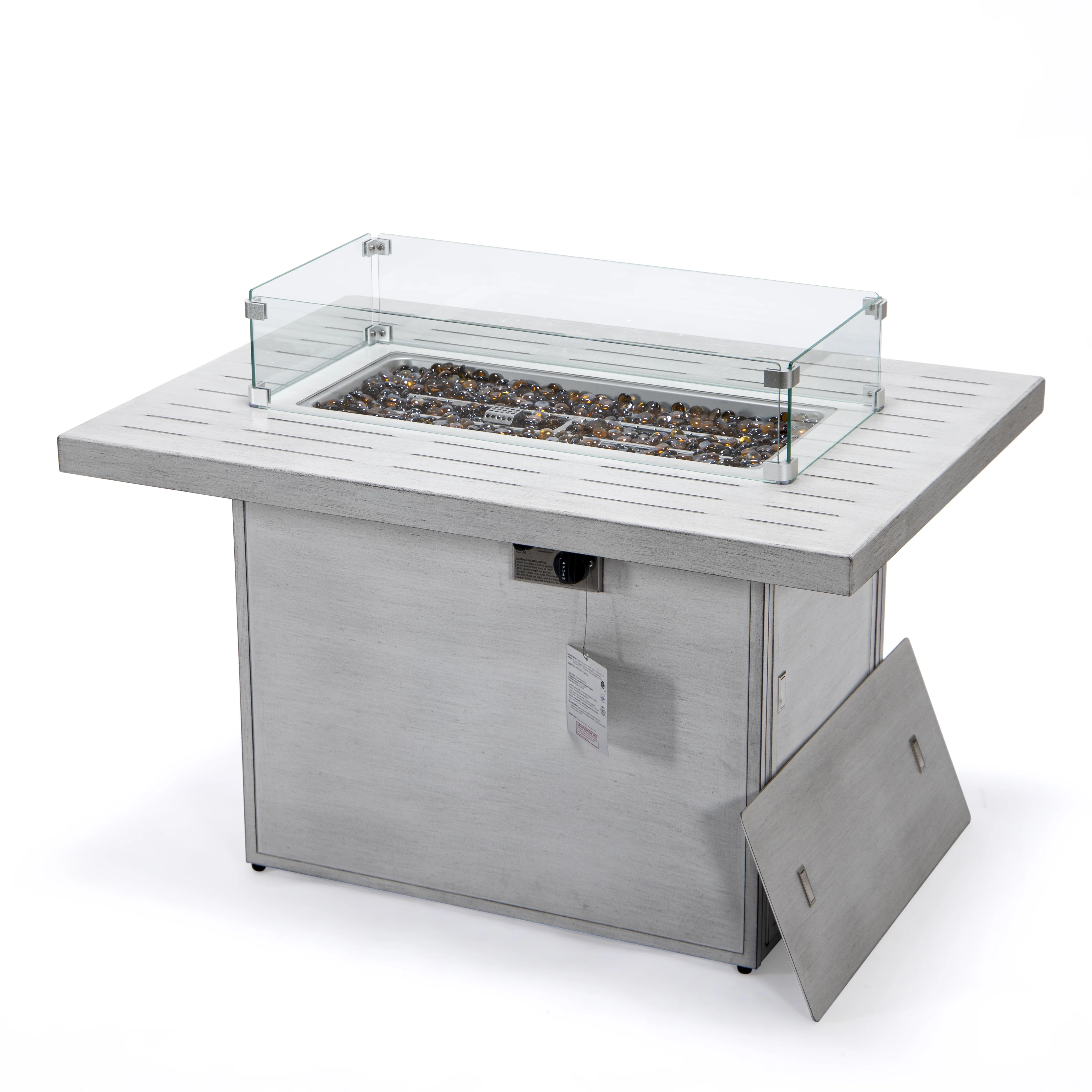Chelsea Patio Modern Aluminum Propane Fire Pit Table