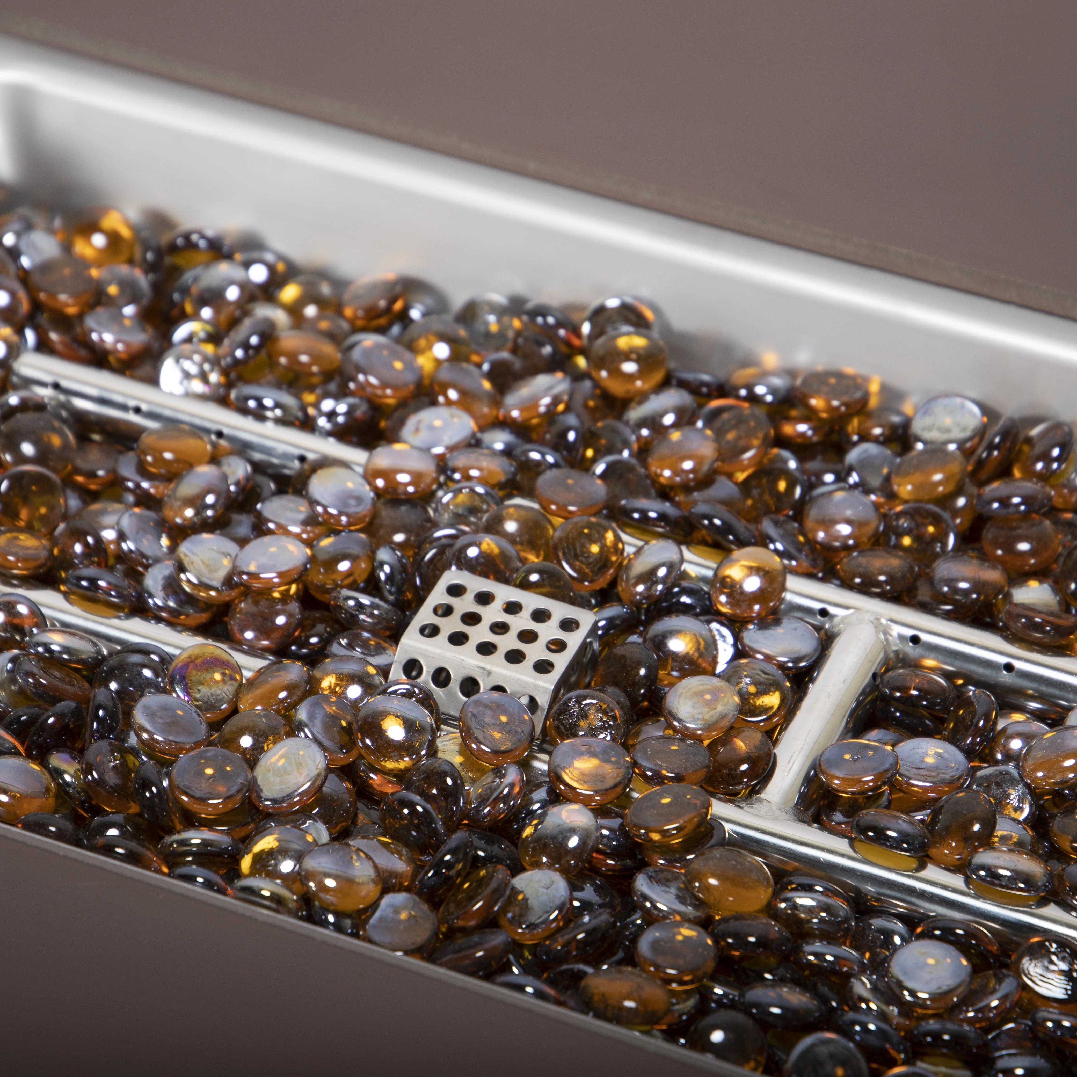 Mace Wicker Patio Modern Propane Fire Pit Table