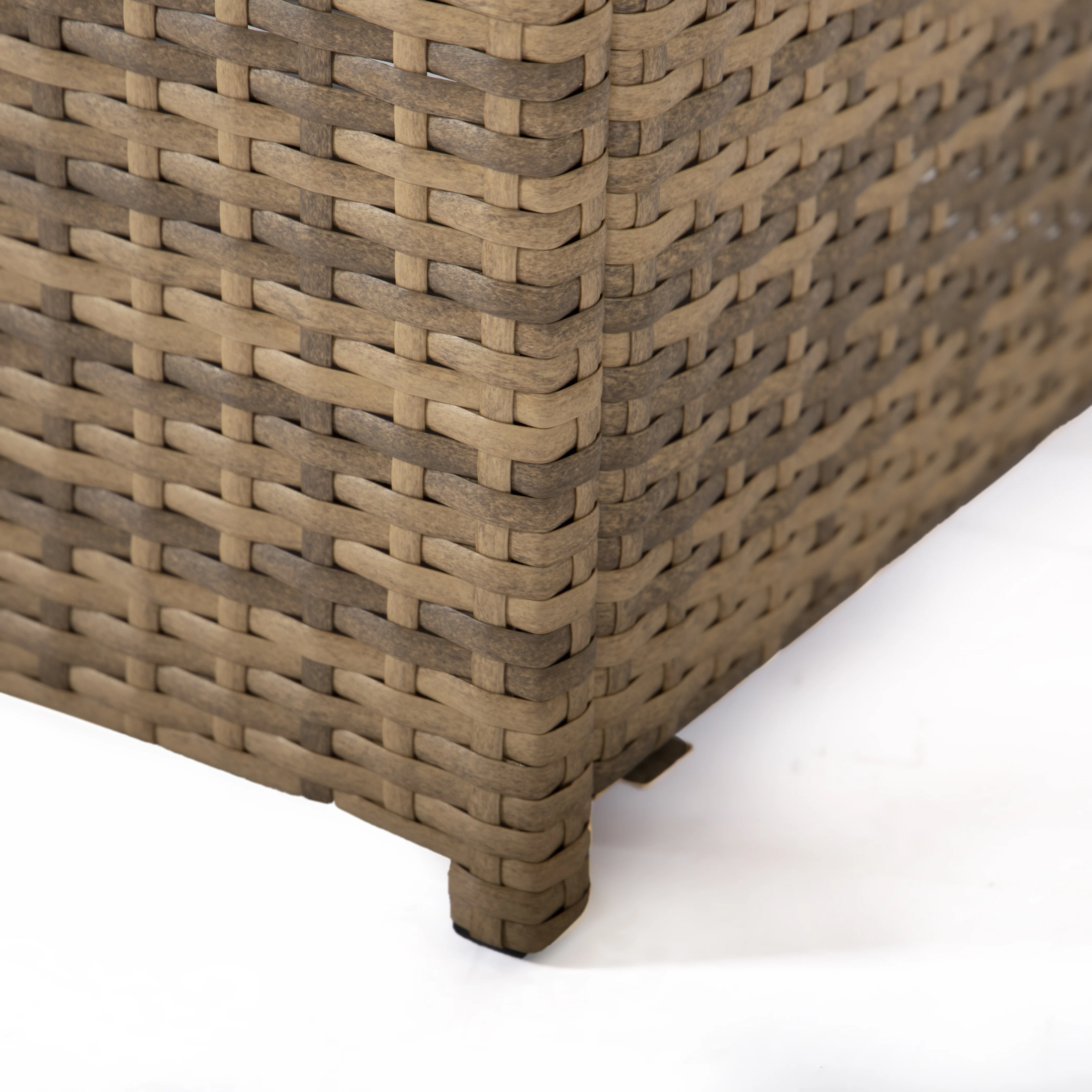 Mace Wicker Patio Modern Propane Fire Pit Table