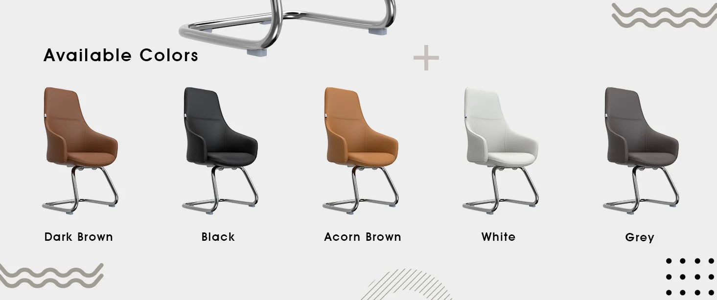 Celeste Series Guest Office Chair in Black Leather