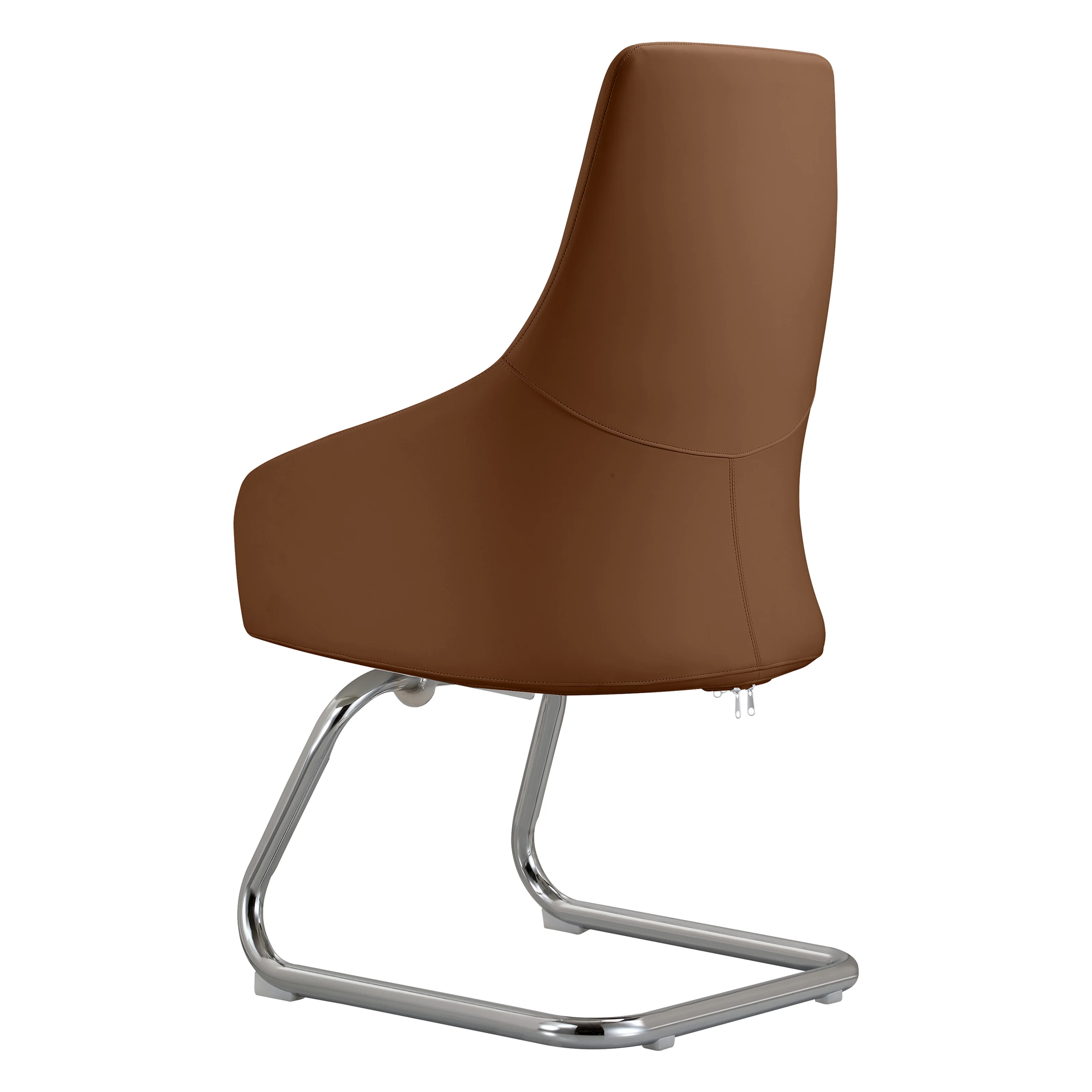 Celeste Series Guest Office Chair in Dark Brown Leather
