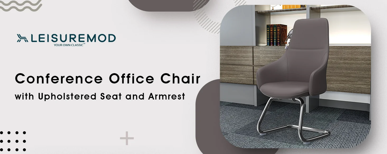 Celeste Series Guest Office Chair in Grey Leather