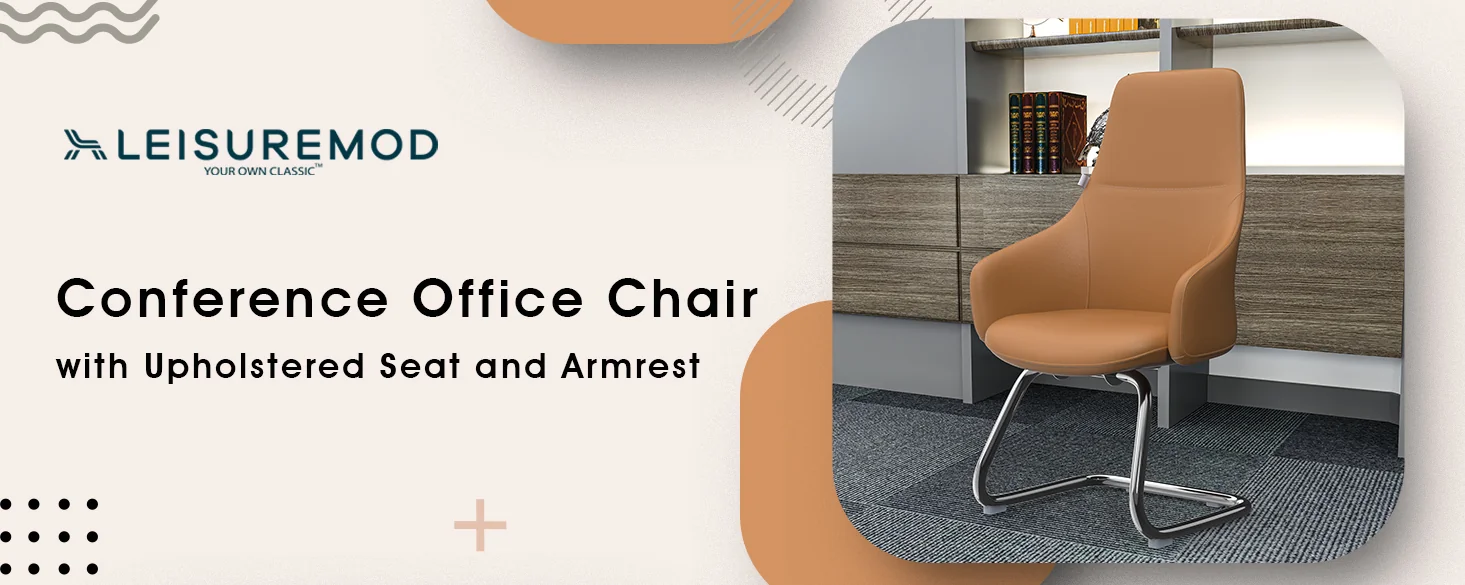 Celeste Series Office Guest Chair in Acorn Brown Leather