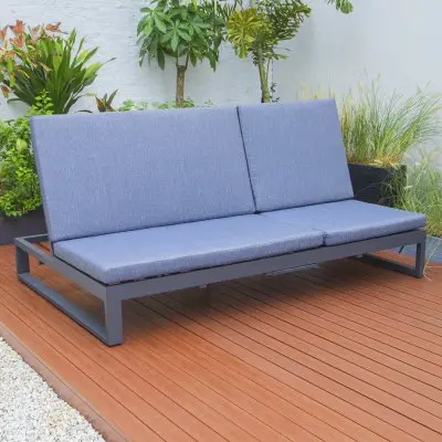 Chelsea Convertible Lounge Reclining Double Chaise With Cushions