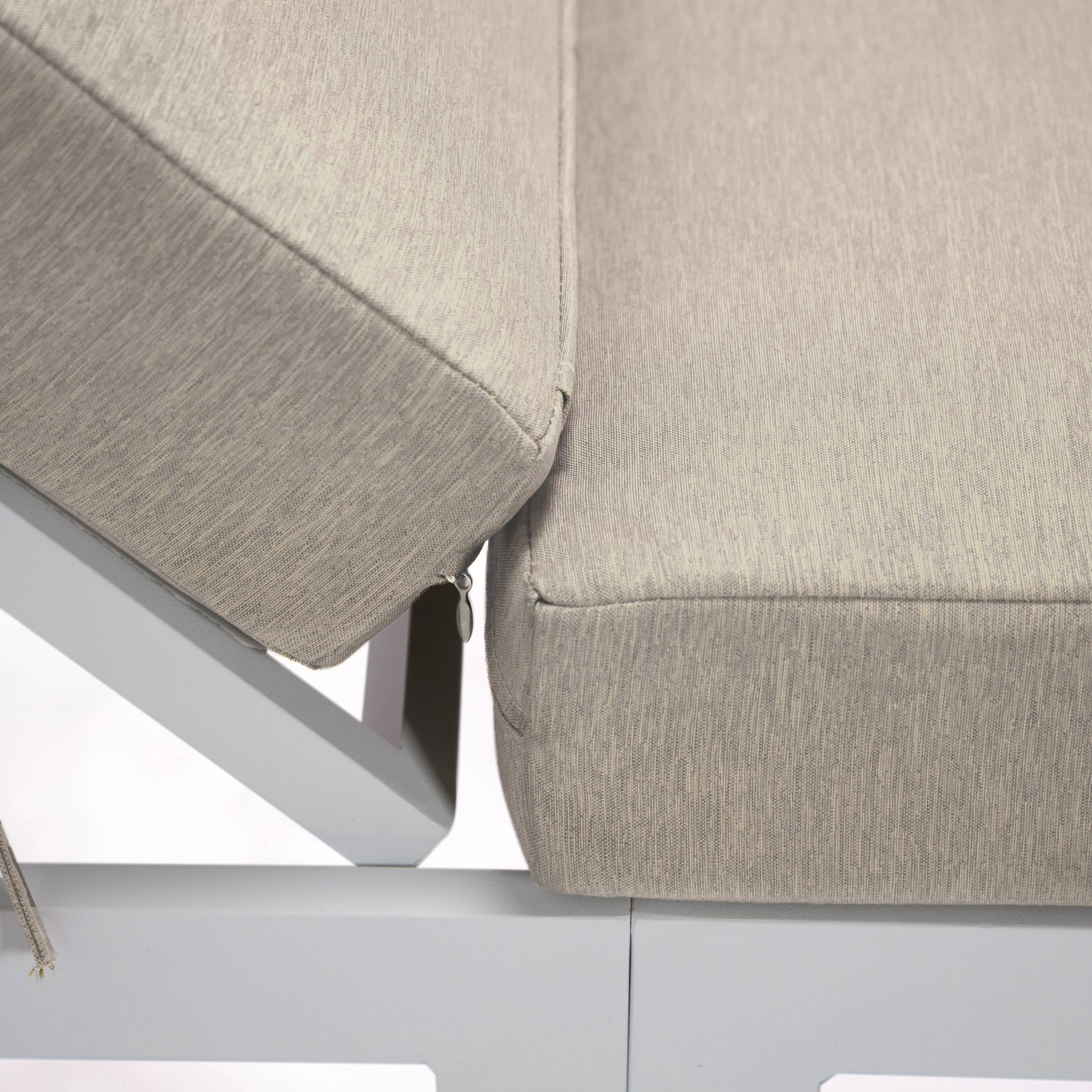 Chelsea Modern Outdoor White Chaise Lounge Chair With Cushions