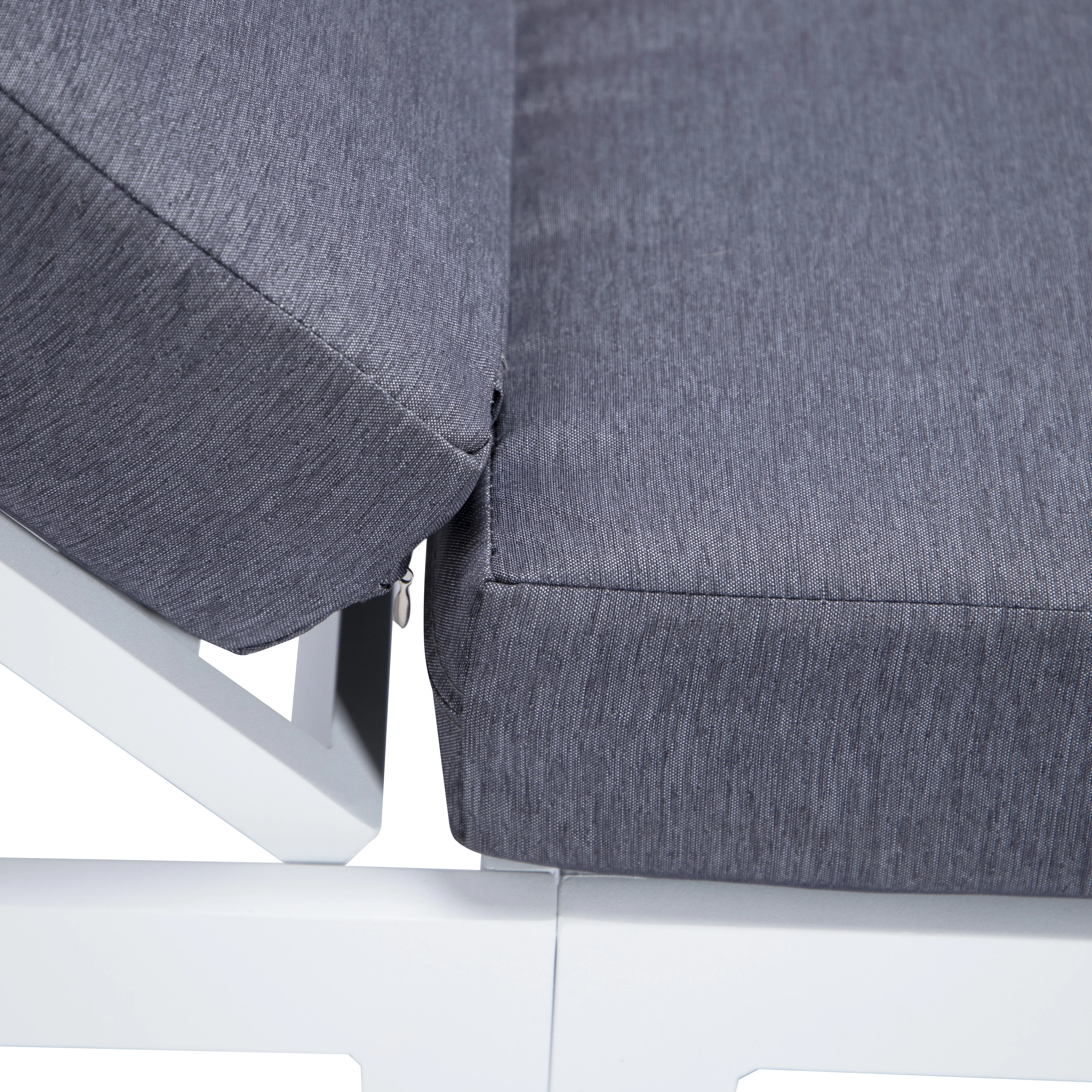 Chelsea Modern Outdoor White Chaise Lounge Chair With Cushions