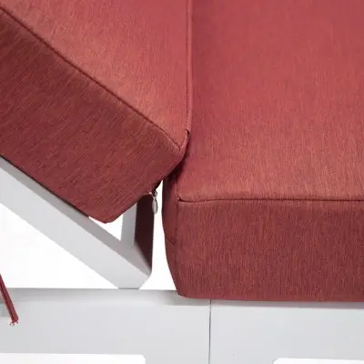 Chelsea Modern Outdoor White Chaise Lounge Chair With Cushions