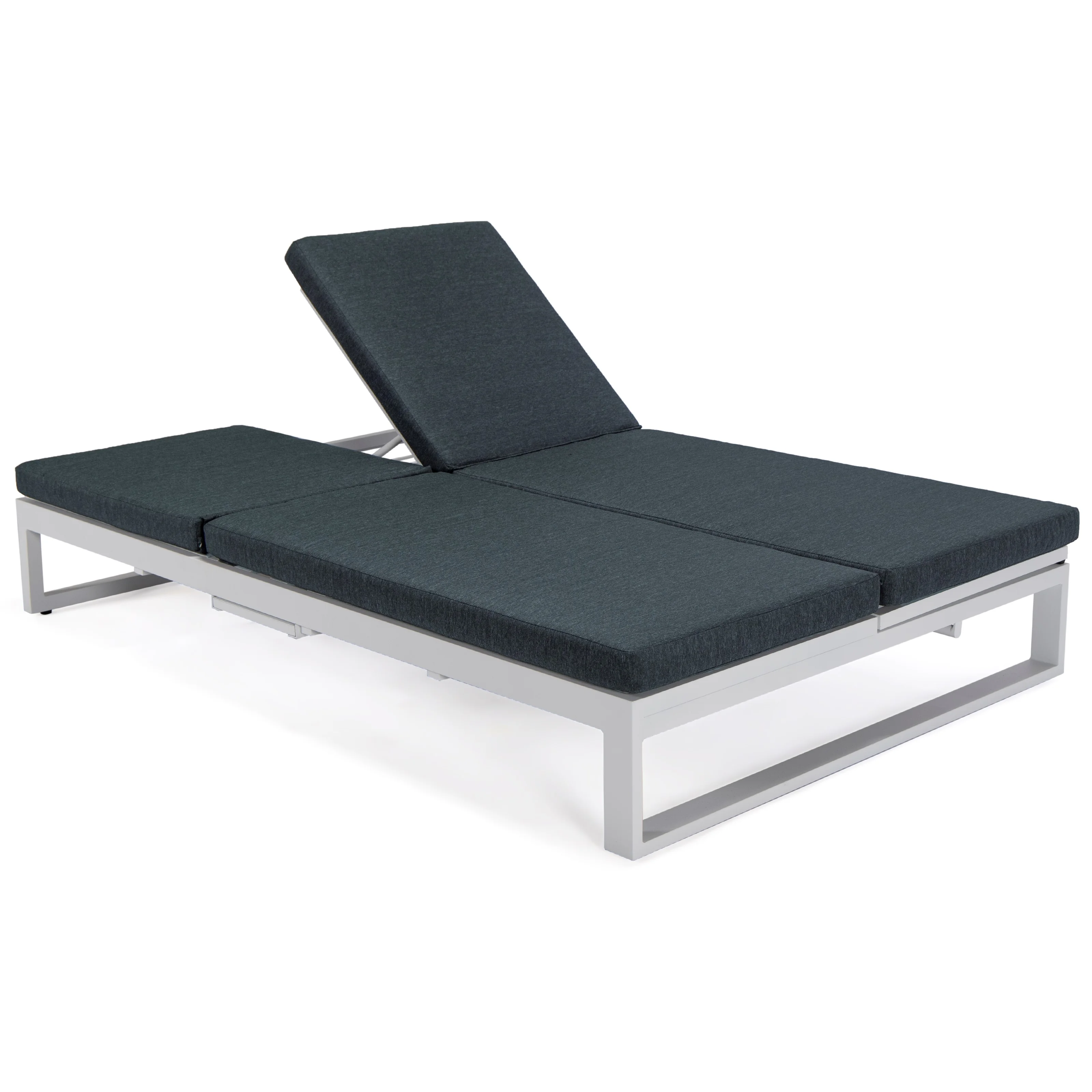 Chelsea Convertible Lounge Reclining Double Chaise With Cushions