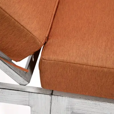 Chelsea Modern Outdoor Weathered Grey Chaise Lounge Chair With Cushions