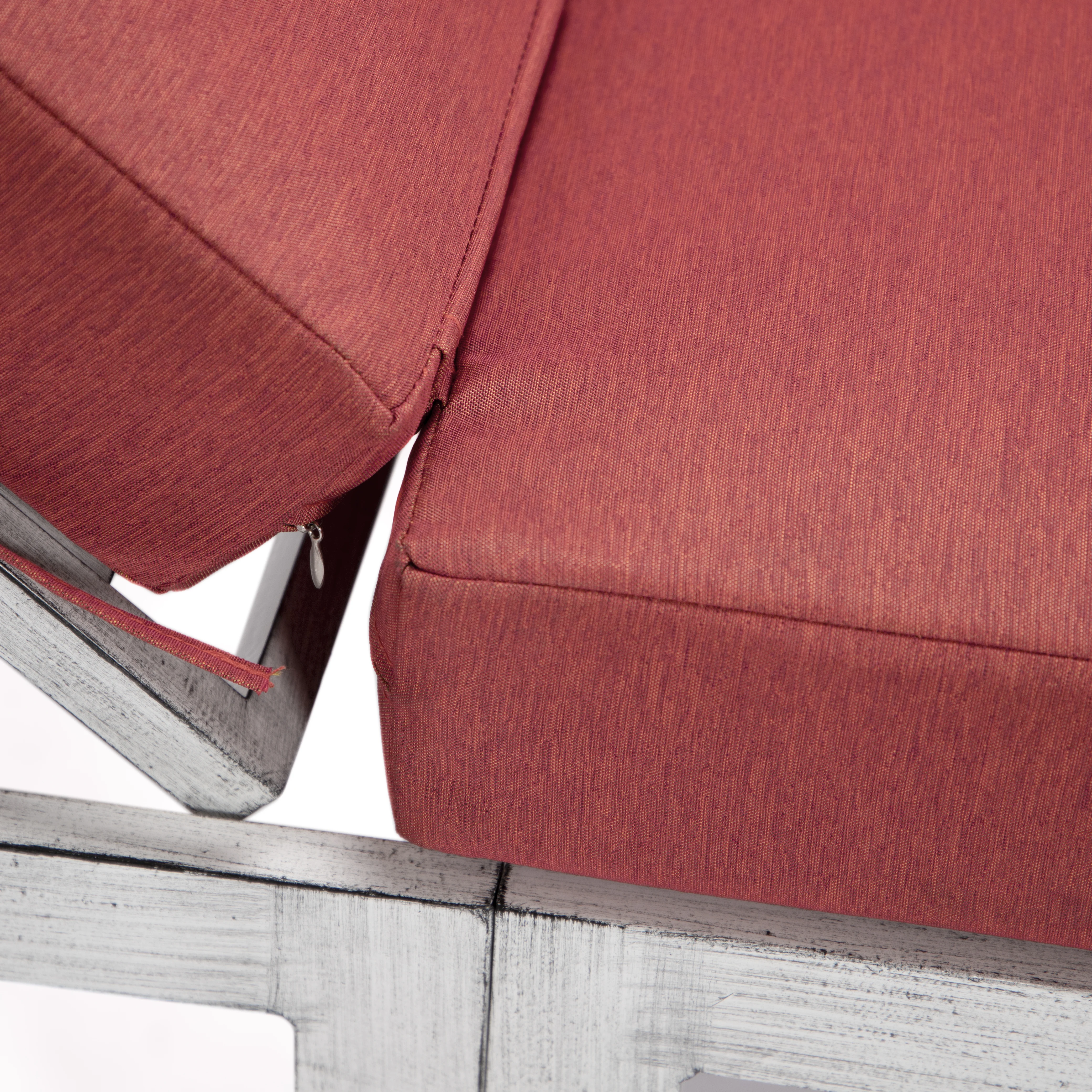 Chelsea Modern Outdoor Weathered Grey Chaise Lounge Chair With Cushions