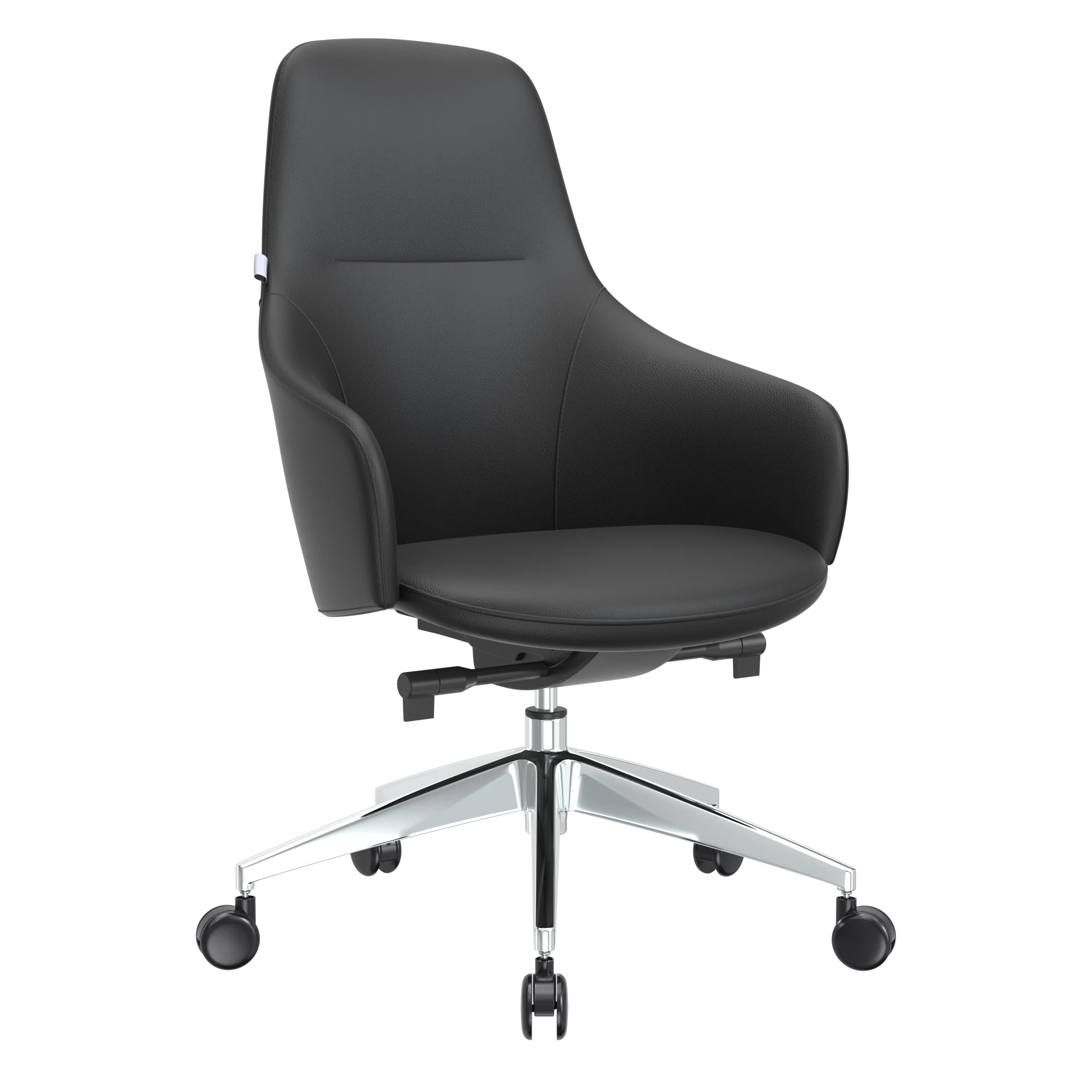 Celeste Series Office Chair in Black Leather