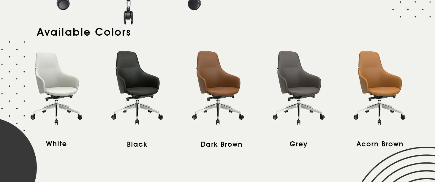 Celeste Series Office Chair in Black Leather