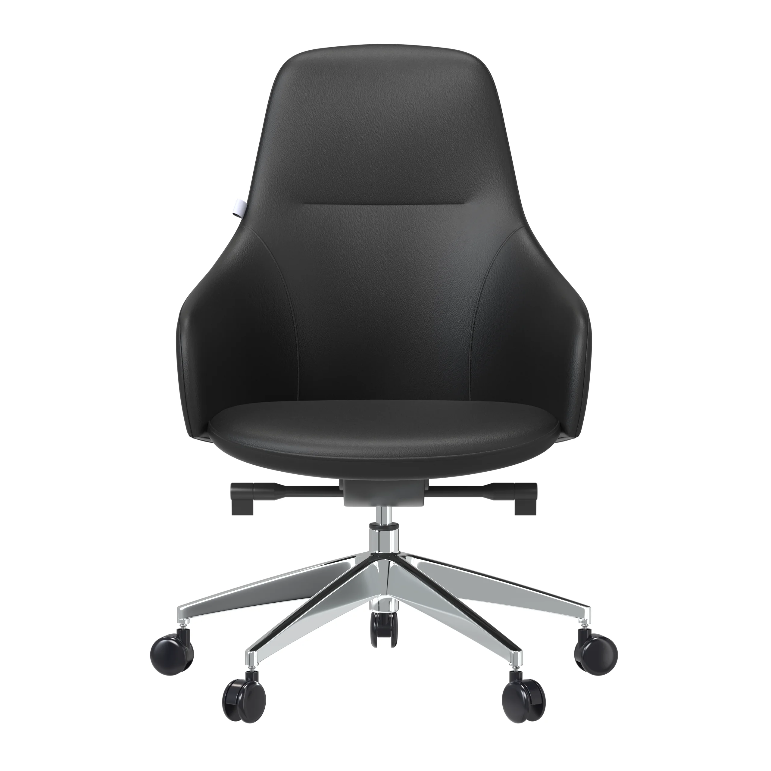 Celeste Series Office Chair in Black Leather