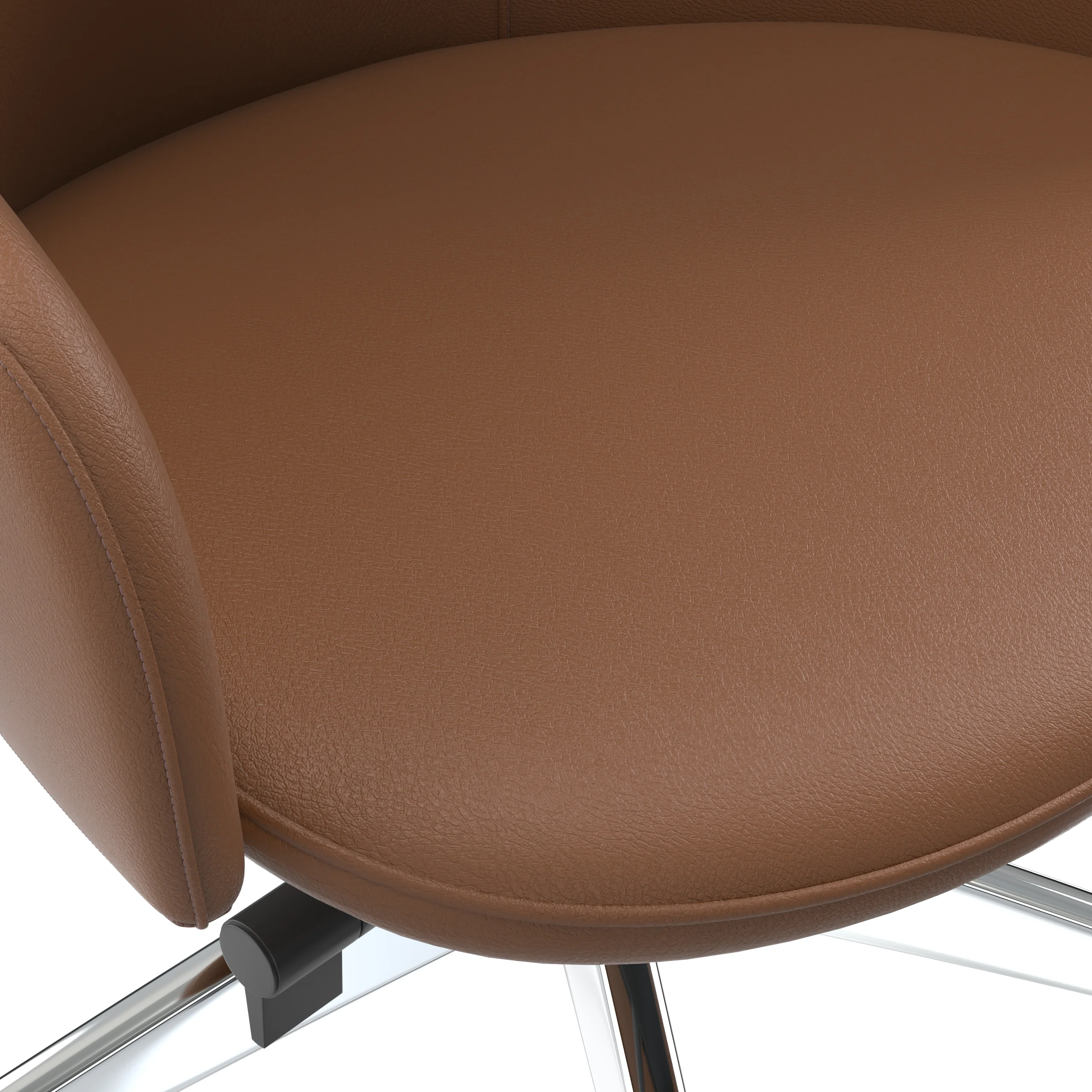Celeste Series Office Chair in Dark Brown Leather