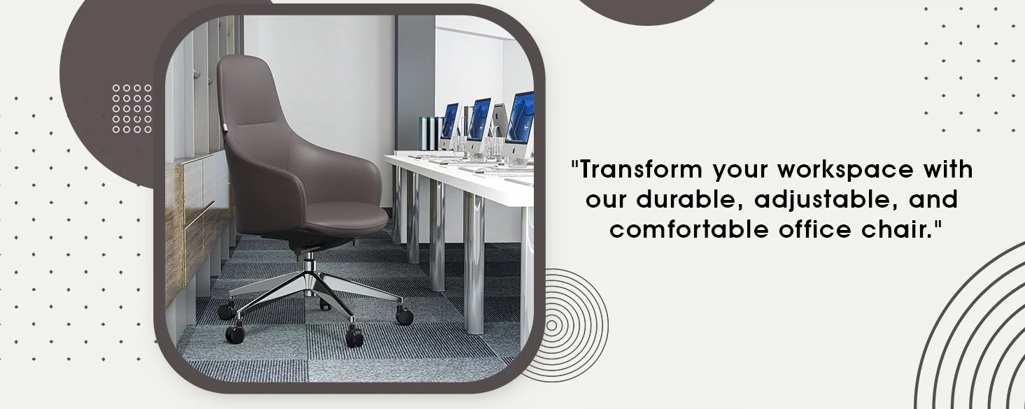 Celeste Series Office Chair in Grey Leather