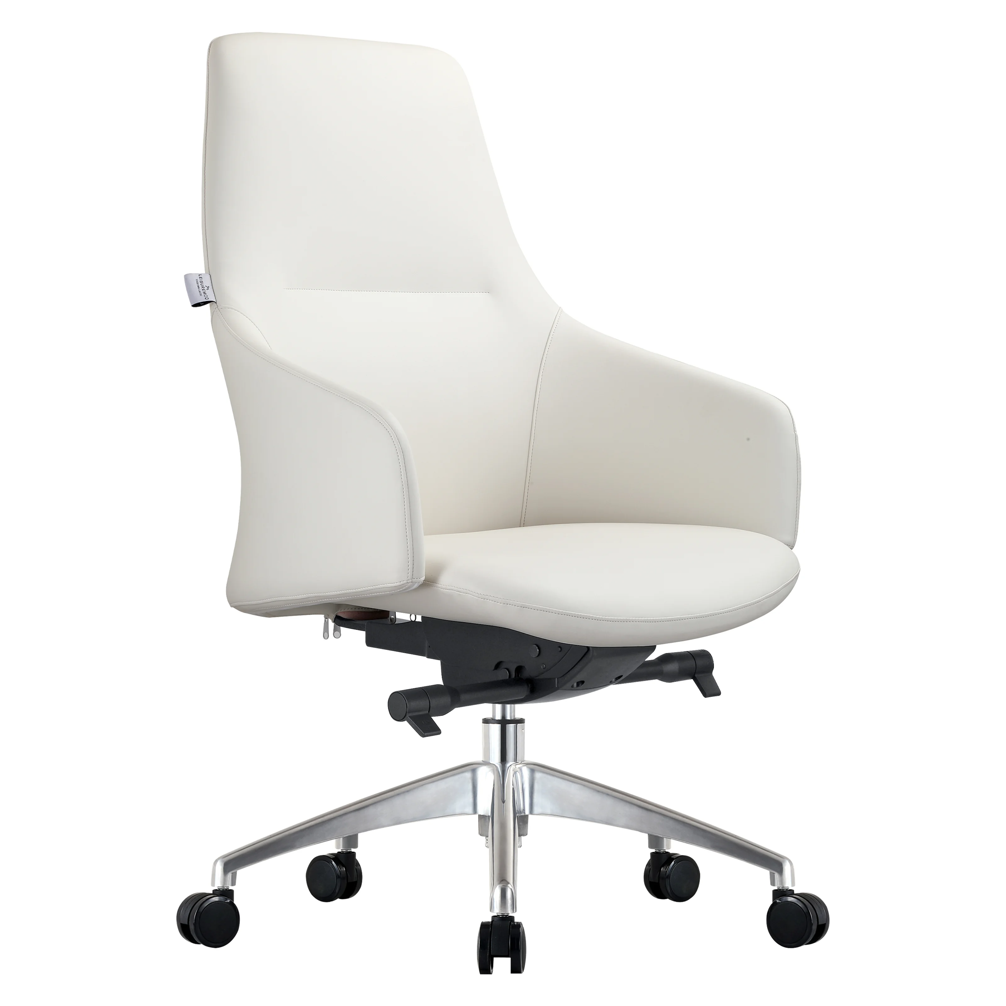 Celeste Series Office Chair in White Leather