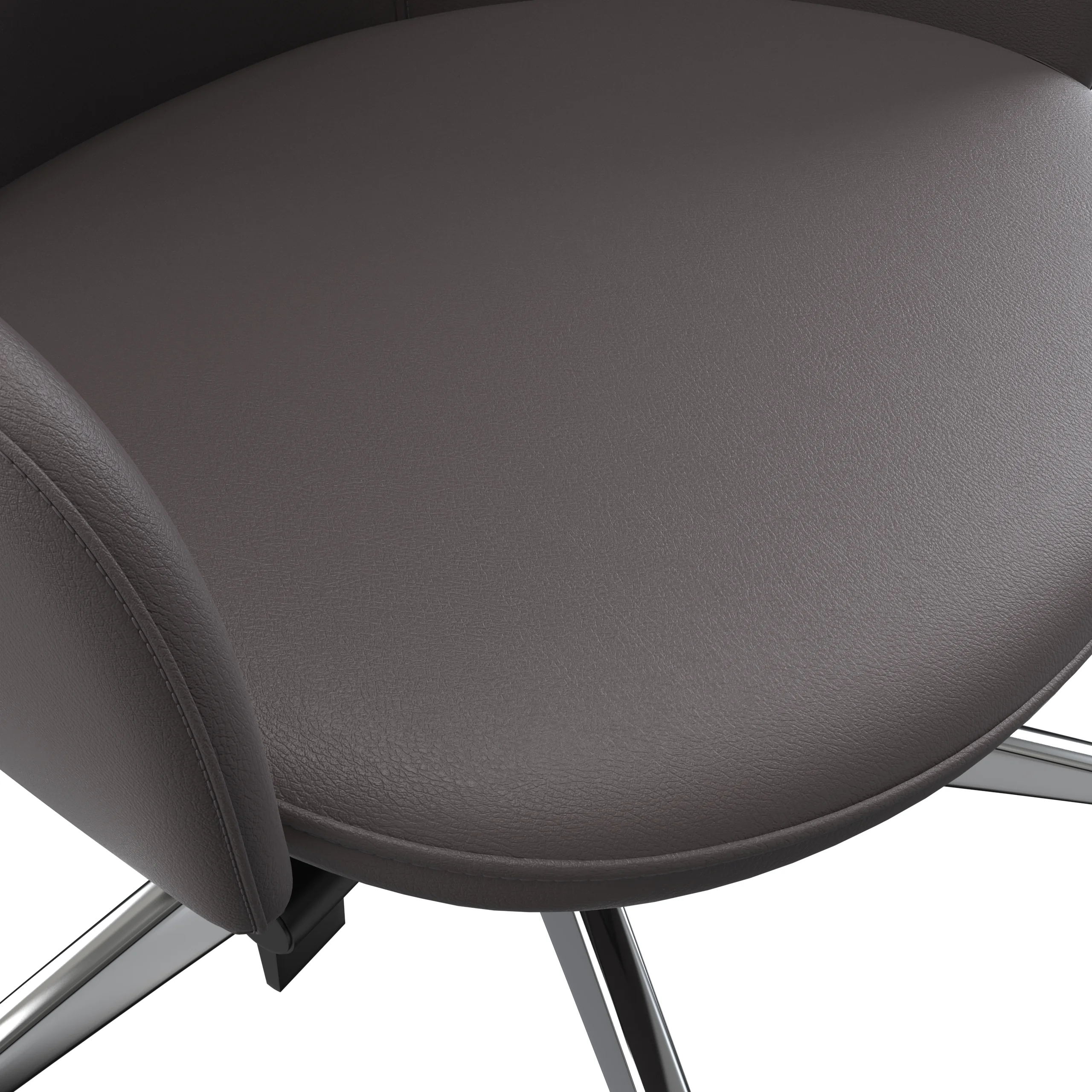 Celeste Series Tall Office Chair in Grey Leather