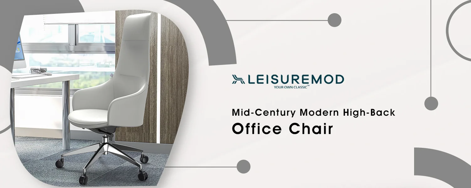 Celeste Series Tall Office Chair in White Leather