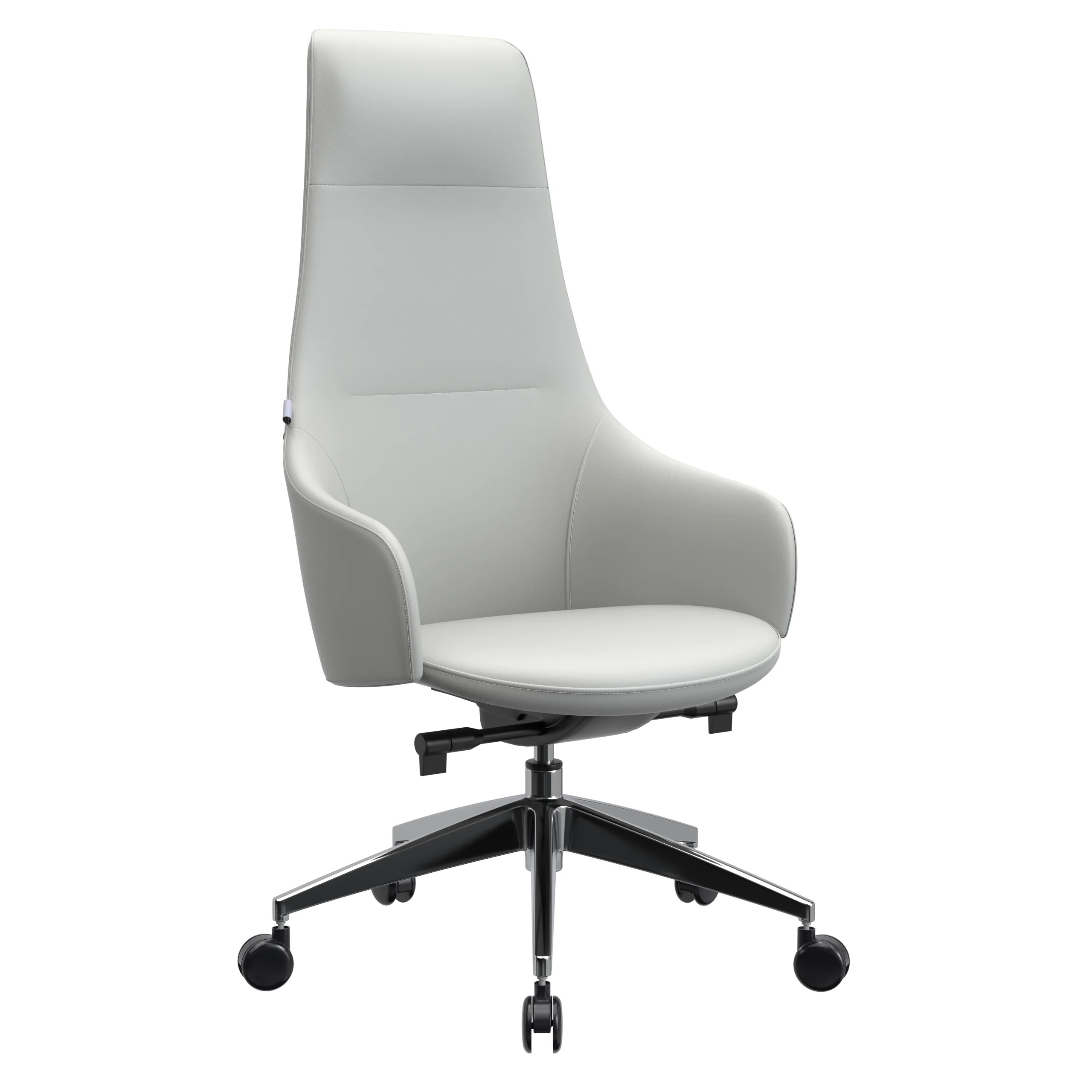 Celeste Series Tall Office Chair in White Leather