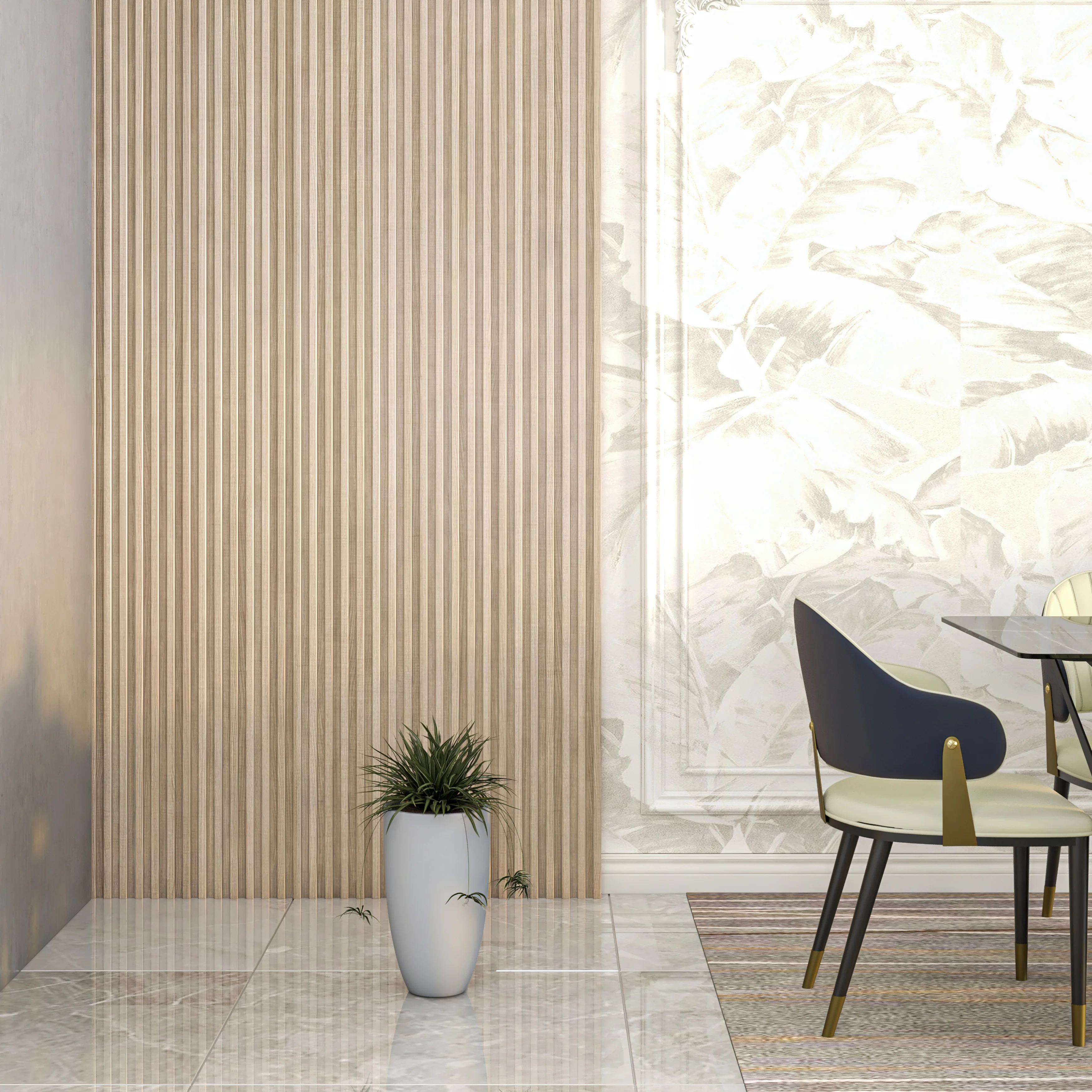 Crete Series Poly Stone Planter in Aged Concrete 9.5 Dia, 15.7 High