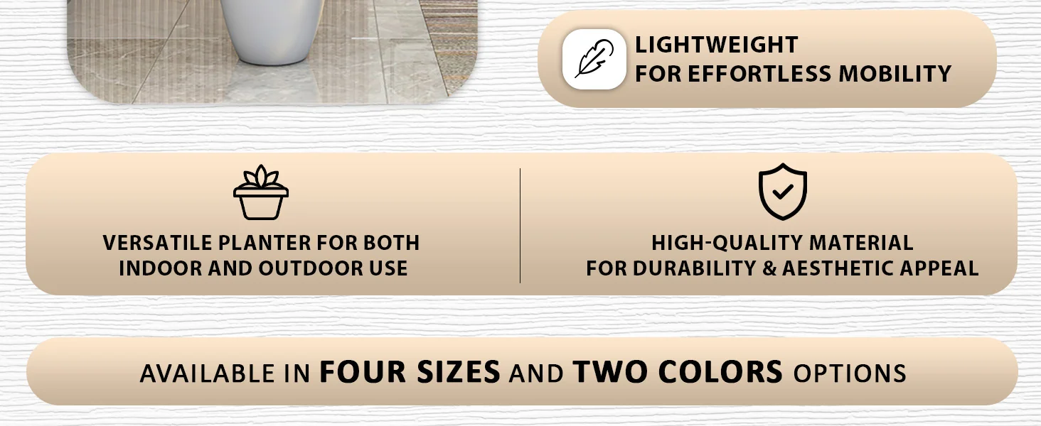 Crete Series Poly Stone Planter in Aged Concrete 17.3 Dia, 31.5 High