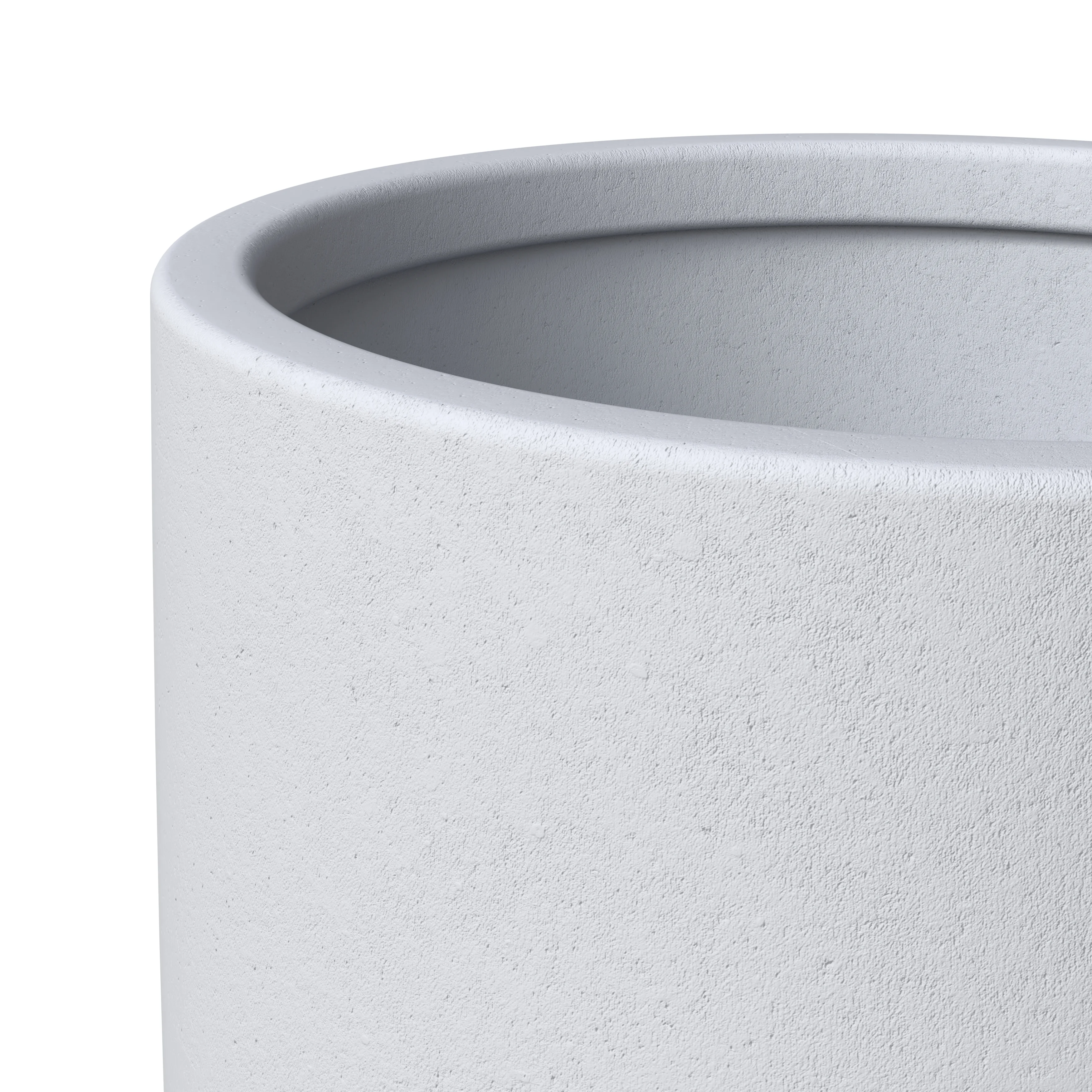 Crete Series Poly Stone Planter in Aged Concrete 17.3 Dia, 31.5 High