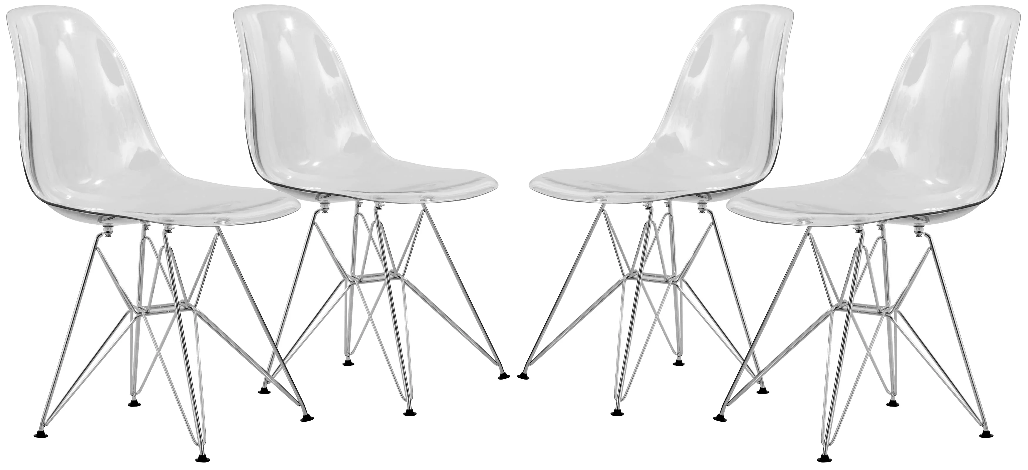 Cresco Molded Eiffel Side Chair, Set of 4