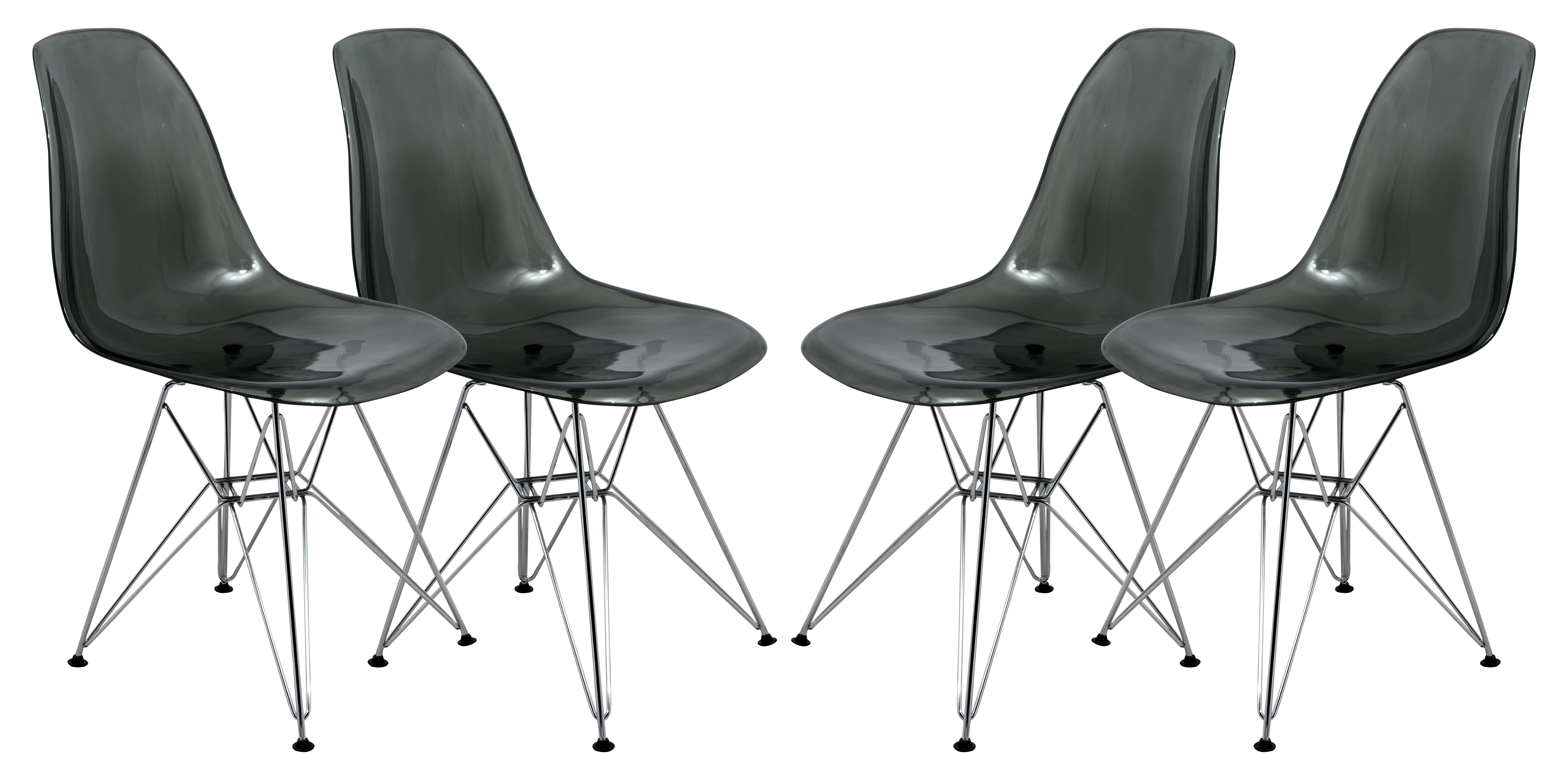 Cresco Molded Eiffel Side Chair, Set of 4