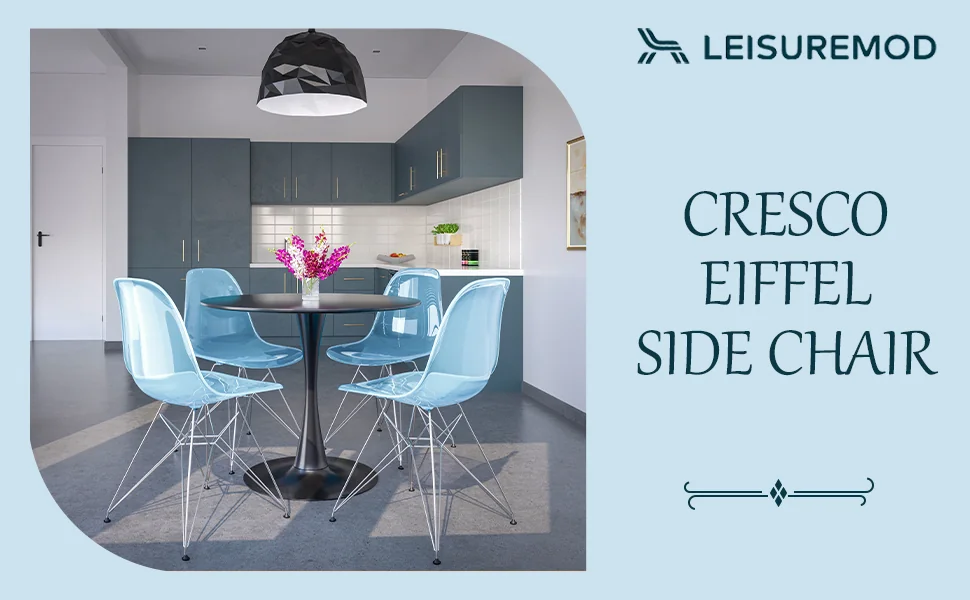 Cresco Molded Eiffel Side Chair, Set of 2