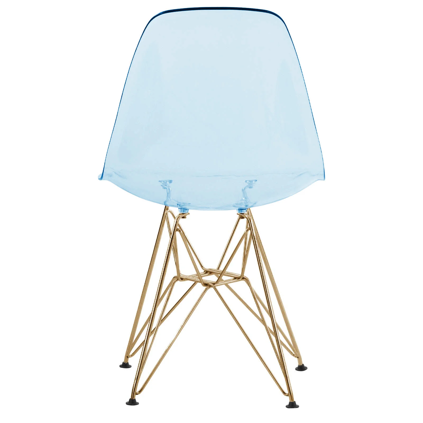 Cresco Molded Eiffel Side Chair with Gold Base
